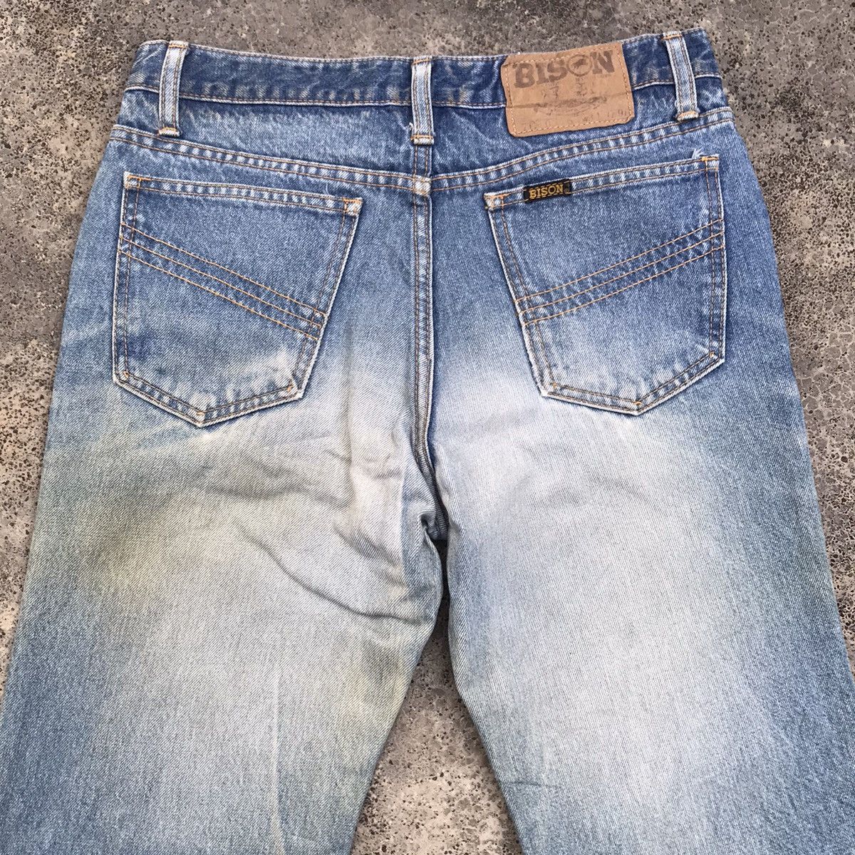 Japanese Brand Vintage Bison Distressed Denim Blue Wash Jeans Pants Size US 29 - 9 Thumbnail