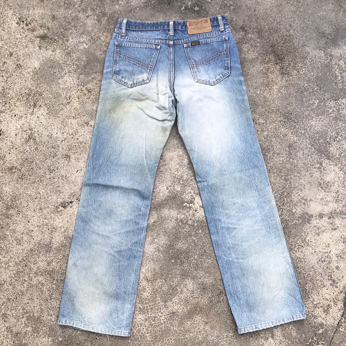 Japanese Brand Vintage Bison Distressed Denim Blue Wash Jeans Pants Size US 29 - 17 Thumbnail