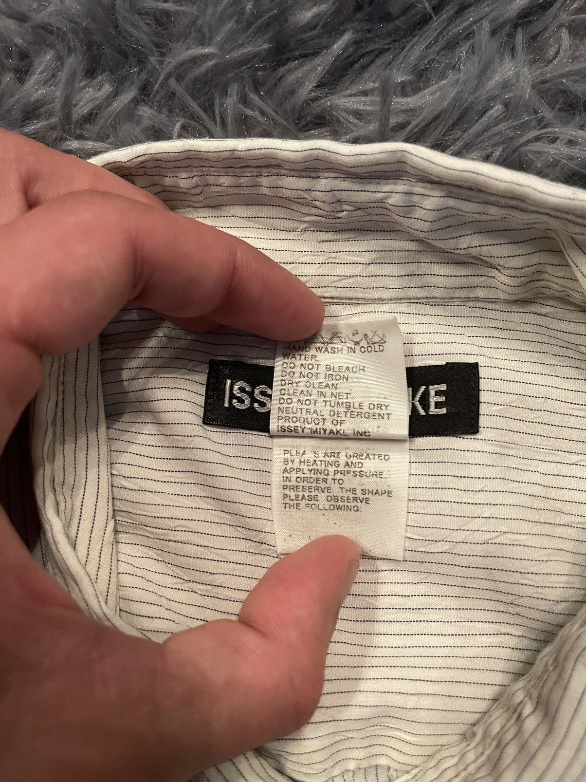 Issey Miyake × Japanese Brand Issey Miyake vintage archive striped Japanese shirt Size US L / EU 52-54 / 3 - 4 Thumbnail