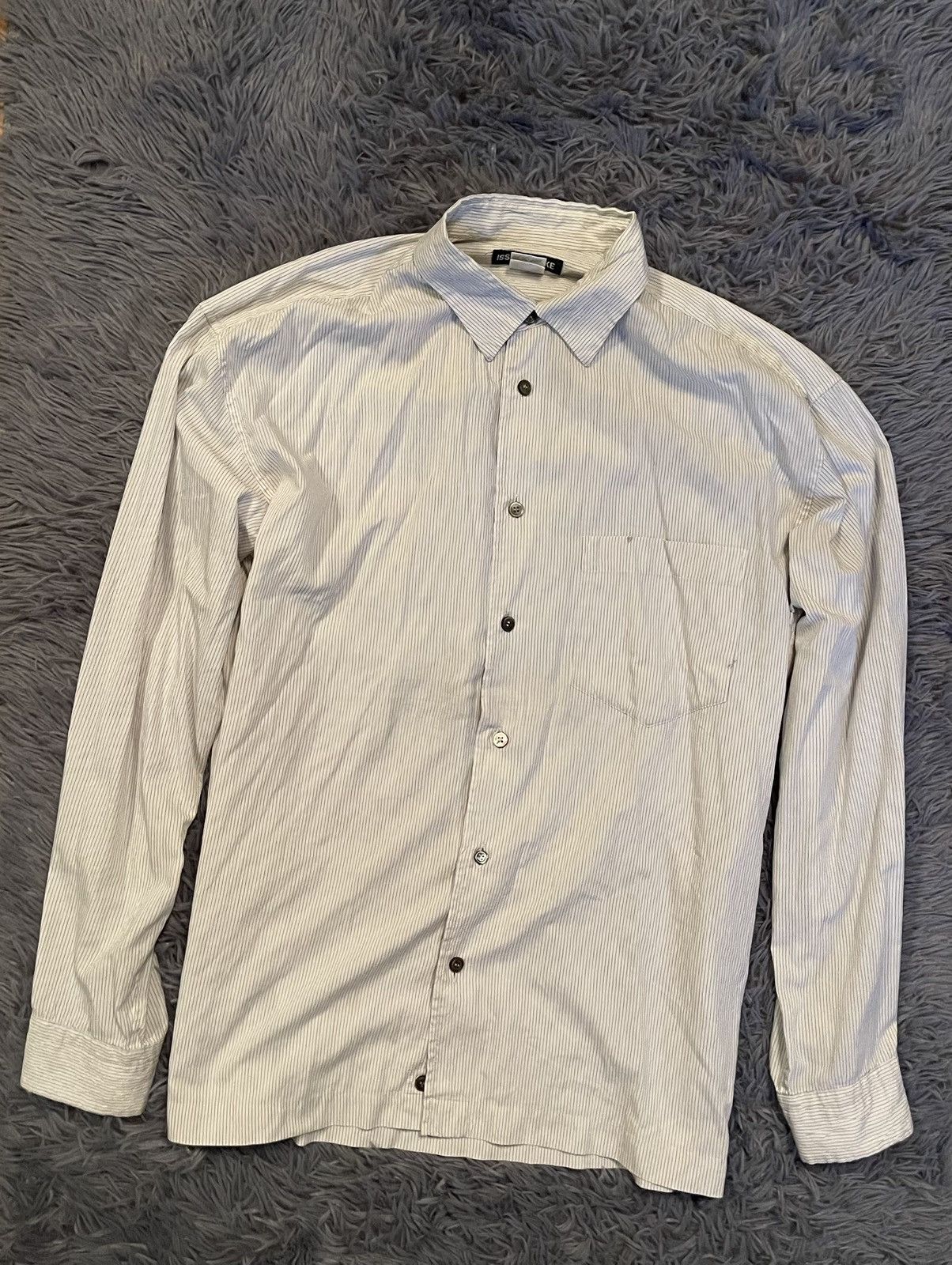 Issey Miyake × Japanese Brand Issey Miyake vintage archive striped Japanese shirt Size US L / EU 52-54 / 3 - 1 Thumbnail