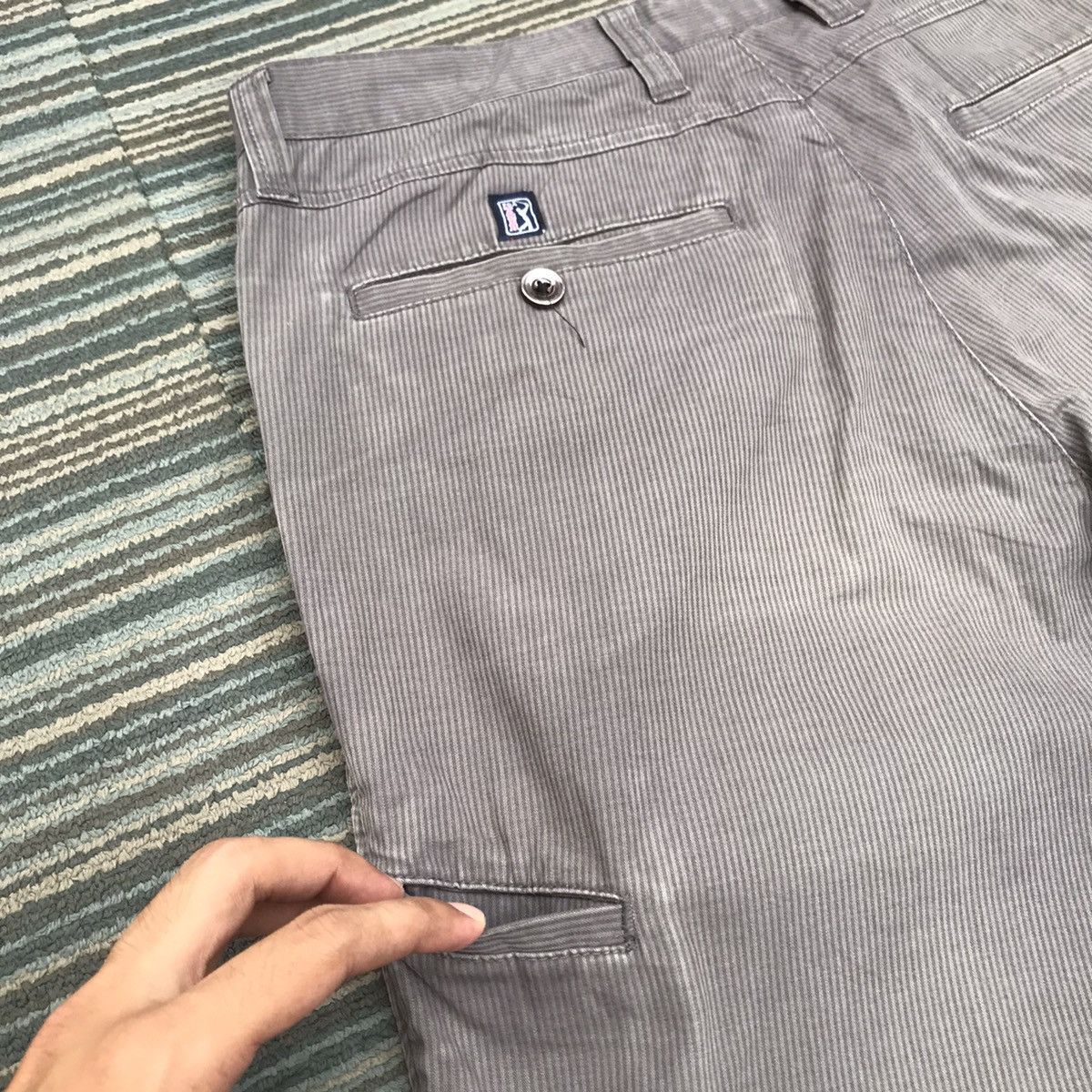 PGA Tour Vintage PGA Tour Trousers Hickory Stripe Trousers Pants Size US 33 - 11 Thumbnail