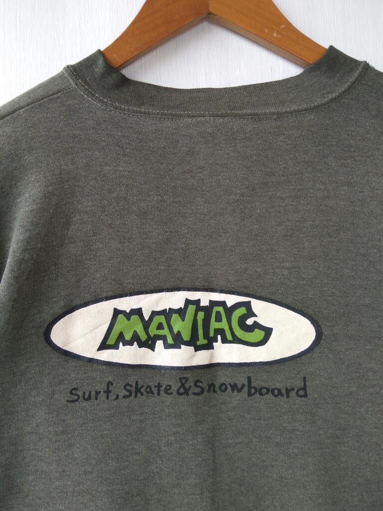 Vintage 🔥 Vintage 80s Vtg Maniac Sweatshirt Surf Skate Size US L / EU 52-54 / 3 - 4 Thumbnail