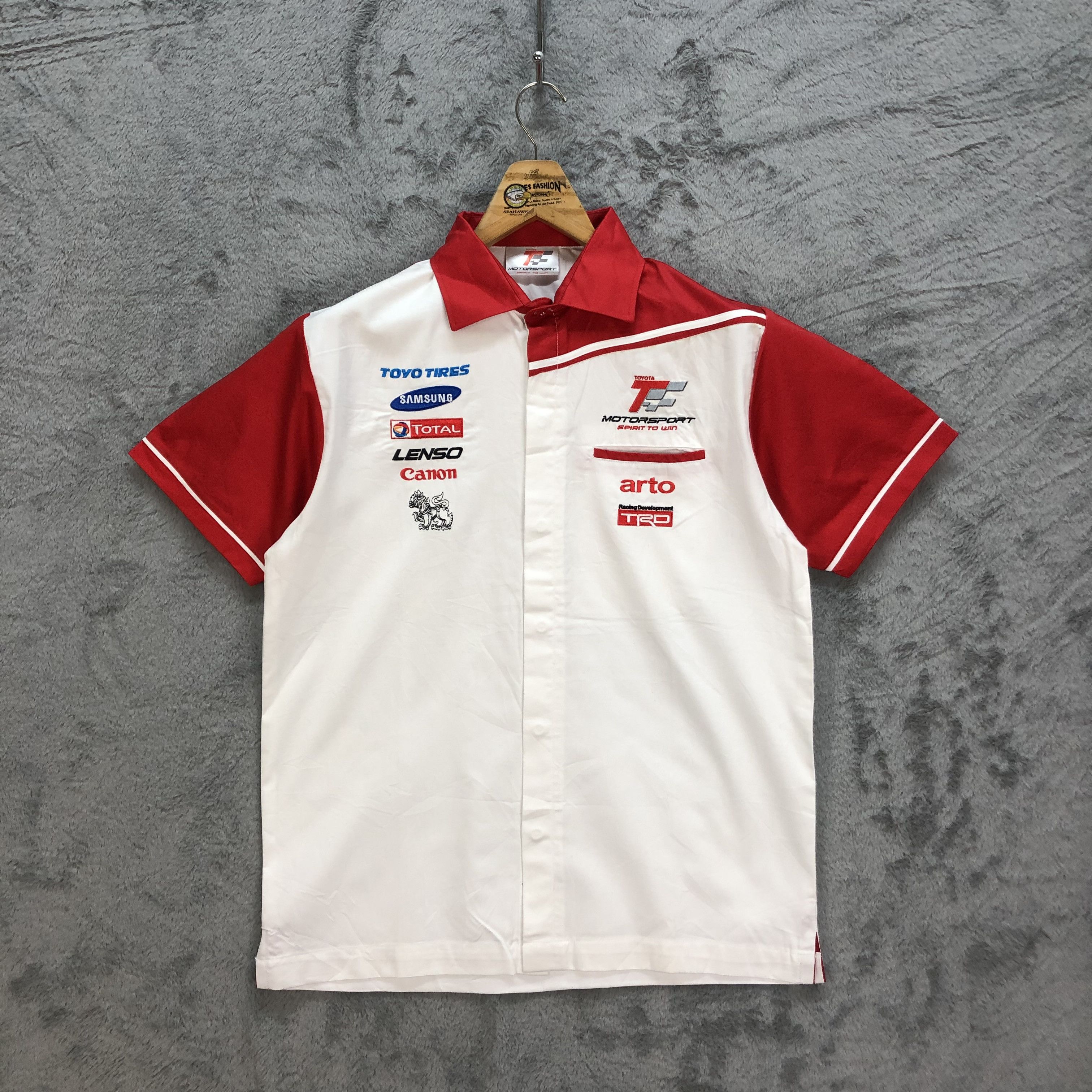 Japanese Brand Toyota TRD Motorsport Uniform Button Ups Shirts #6086-44 Size US M / EU 48-50 / 2 - 1 Thumbnail