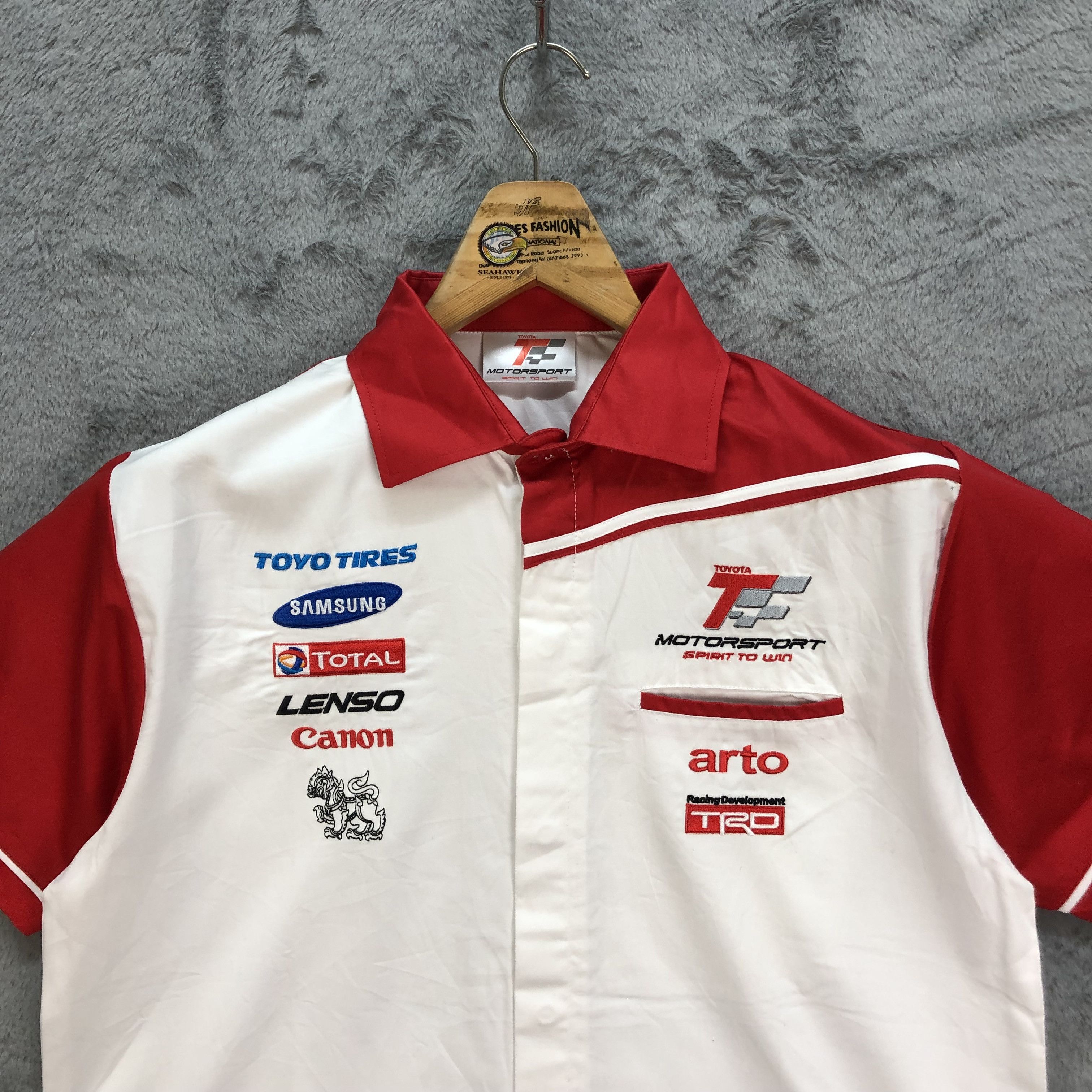 Japanese Brand Toyota TRD Motorsport Uniform Button Ups Shirts #6086-44 Size US M / EU 48-50 / 2 - 2 Thumbnail