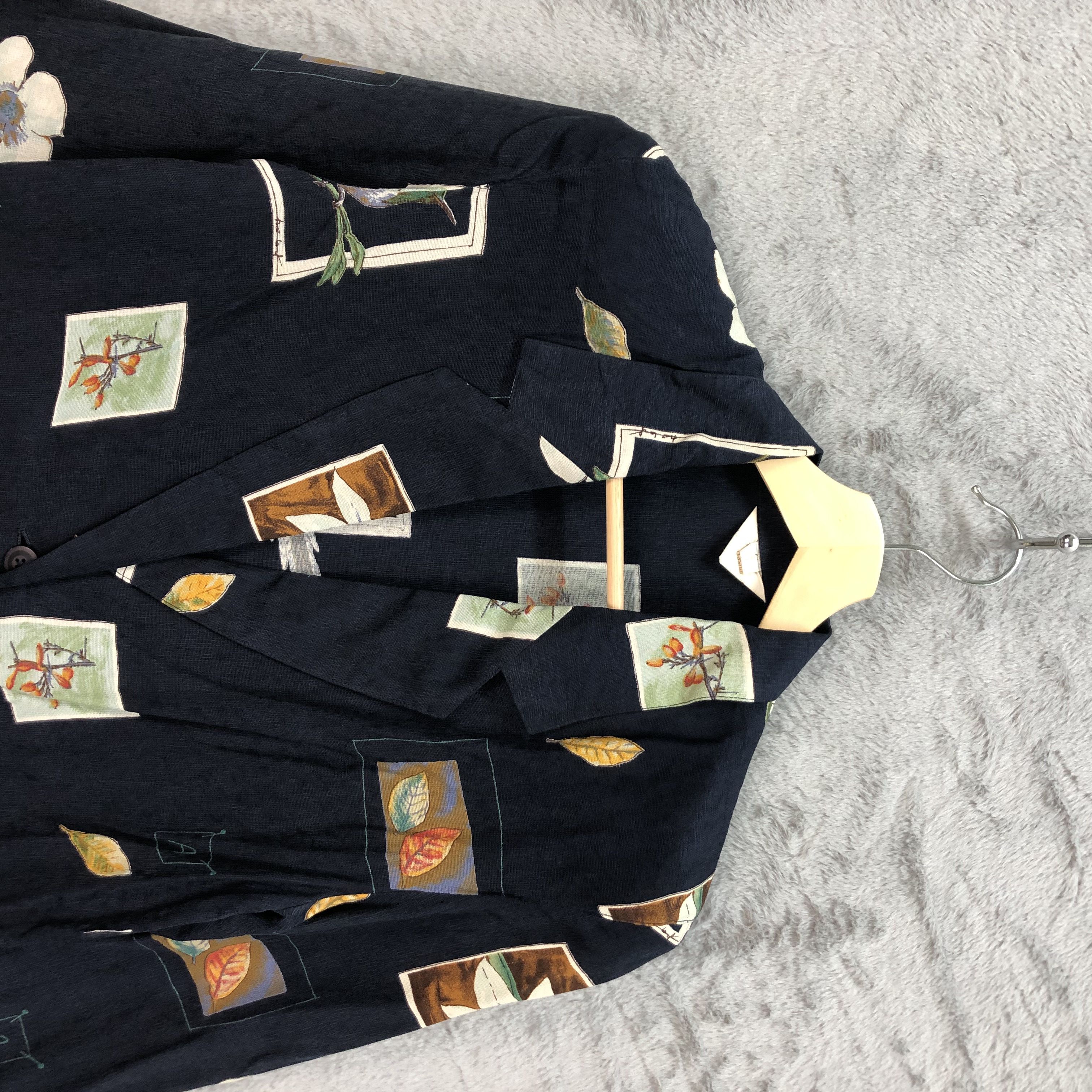 Japanese Brand modiste Sumie Hashimoto Paris Printed Blouse #6056-219 Size S / US 4 / IT 40 - 2 Thumbnail