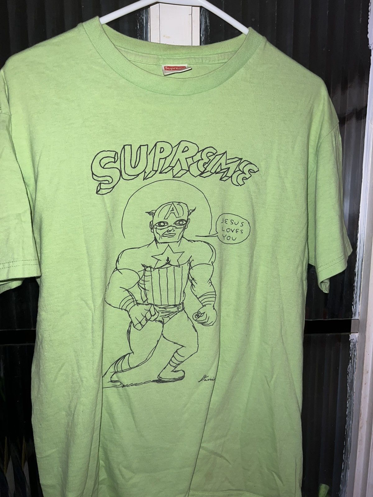 トップス supreme Daniel Johnston Love Tee Supreme Daniel Johnston Tee Light Pink Size Large L tshirt