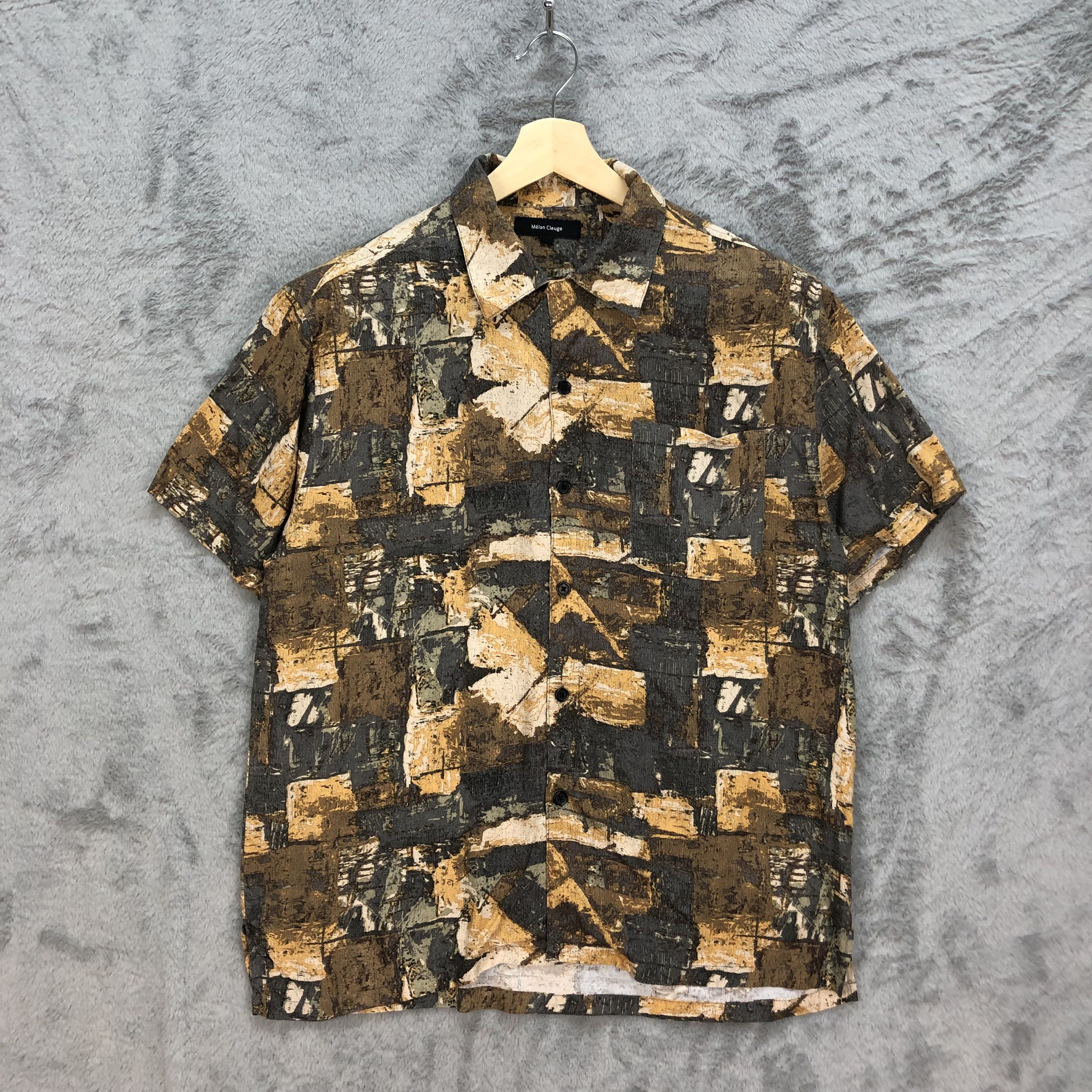 Japanese Brand Melan Cleuge Printed Button Ups Shirts #6051-219 Size US M / EU 48-50 / 2 - 1 Thumbnail