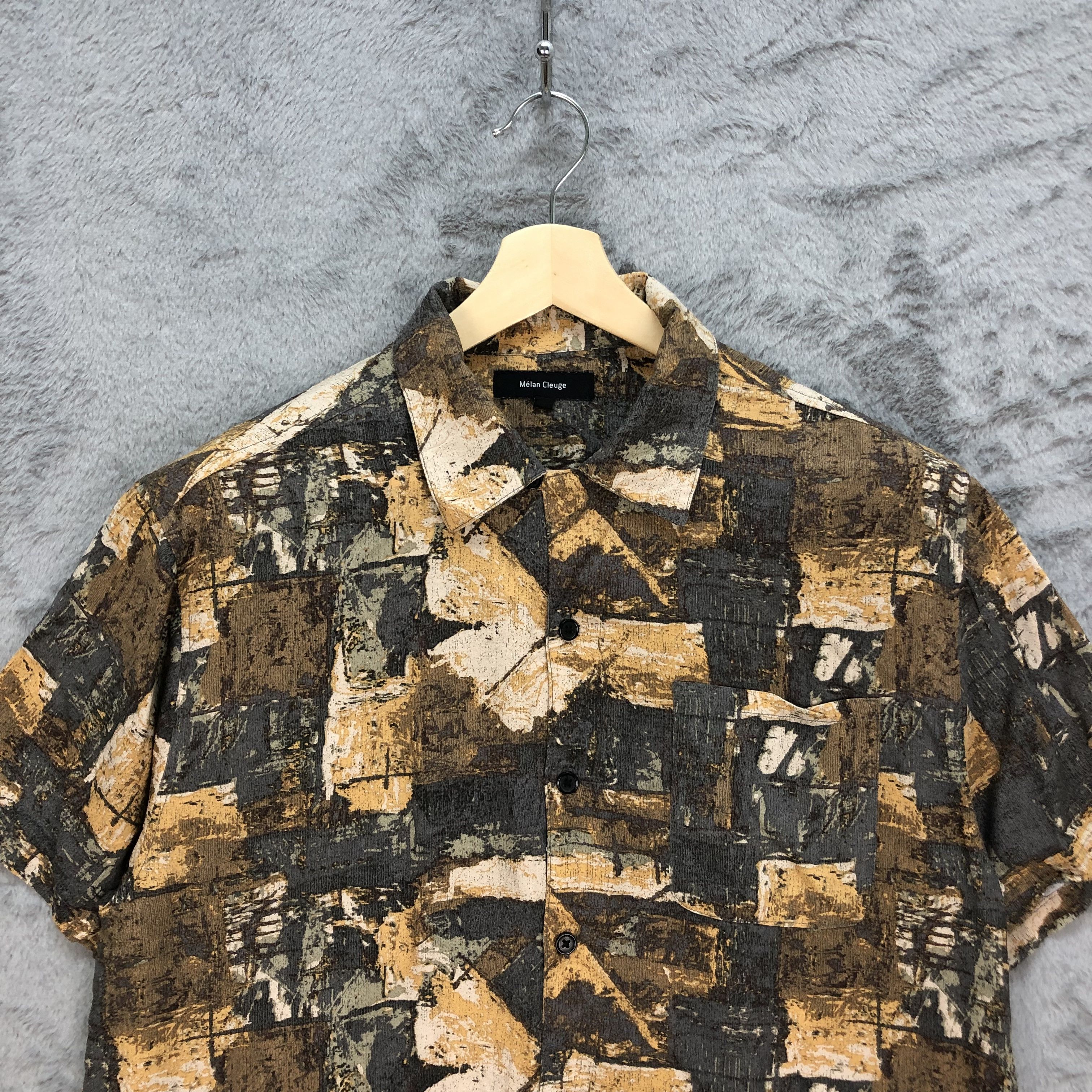 Japanese Brand Melan Cleuge Printed Button Ups Shirts #6051-219 Size US M / EU 48-50 / 2 - 2 Thumbnail