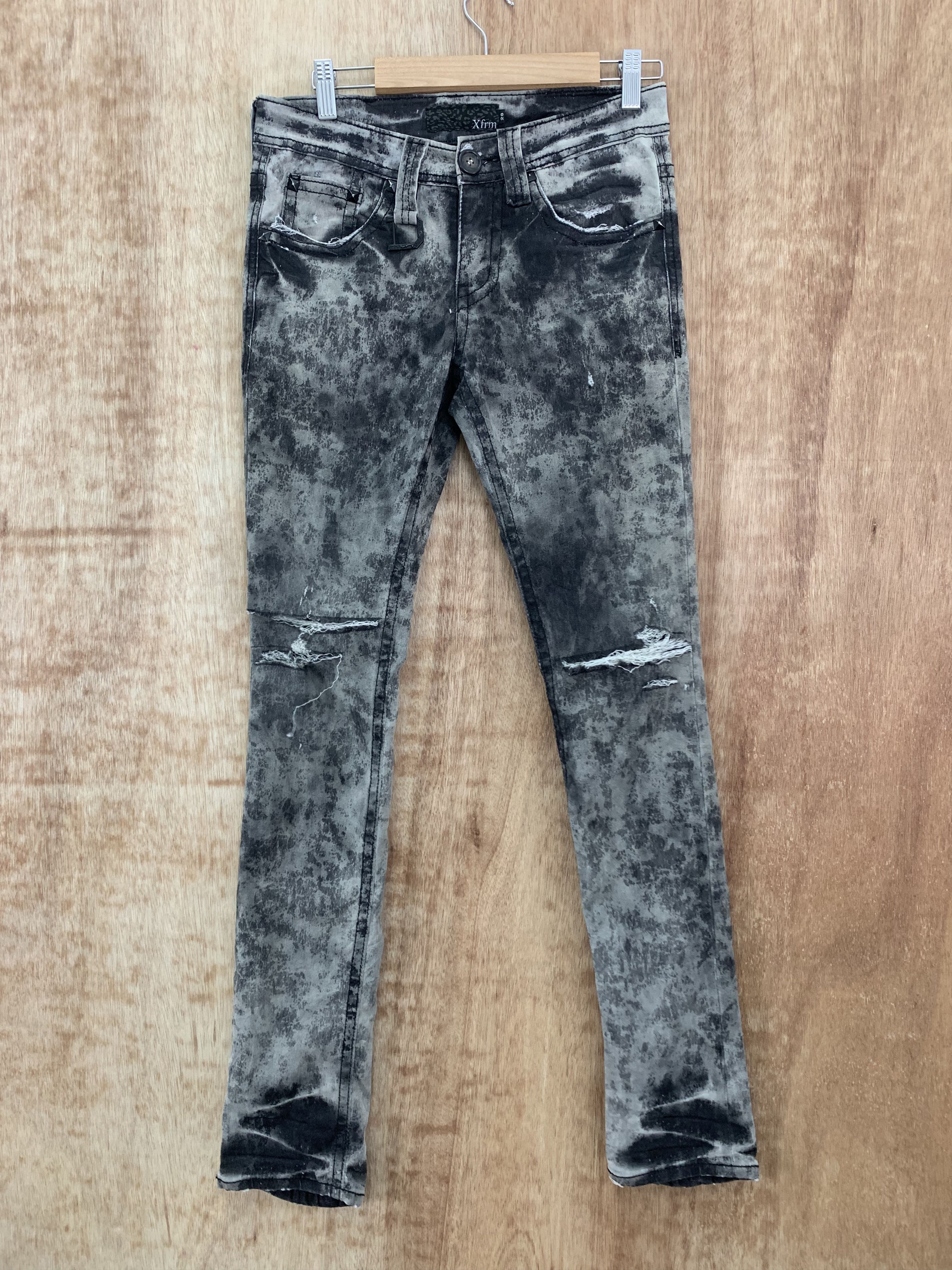 Japanese Brand Xfrm Slim Fit Pants Vintage Distressed Faded Colour Size US 28 / EU 44 - 1 Thumbnail