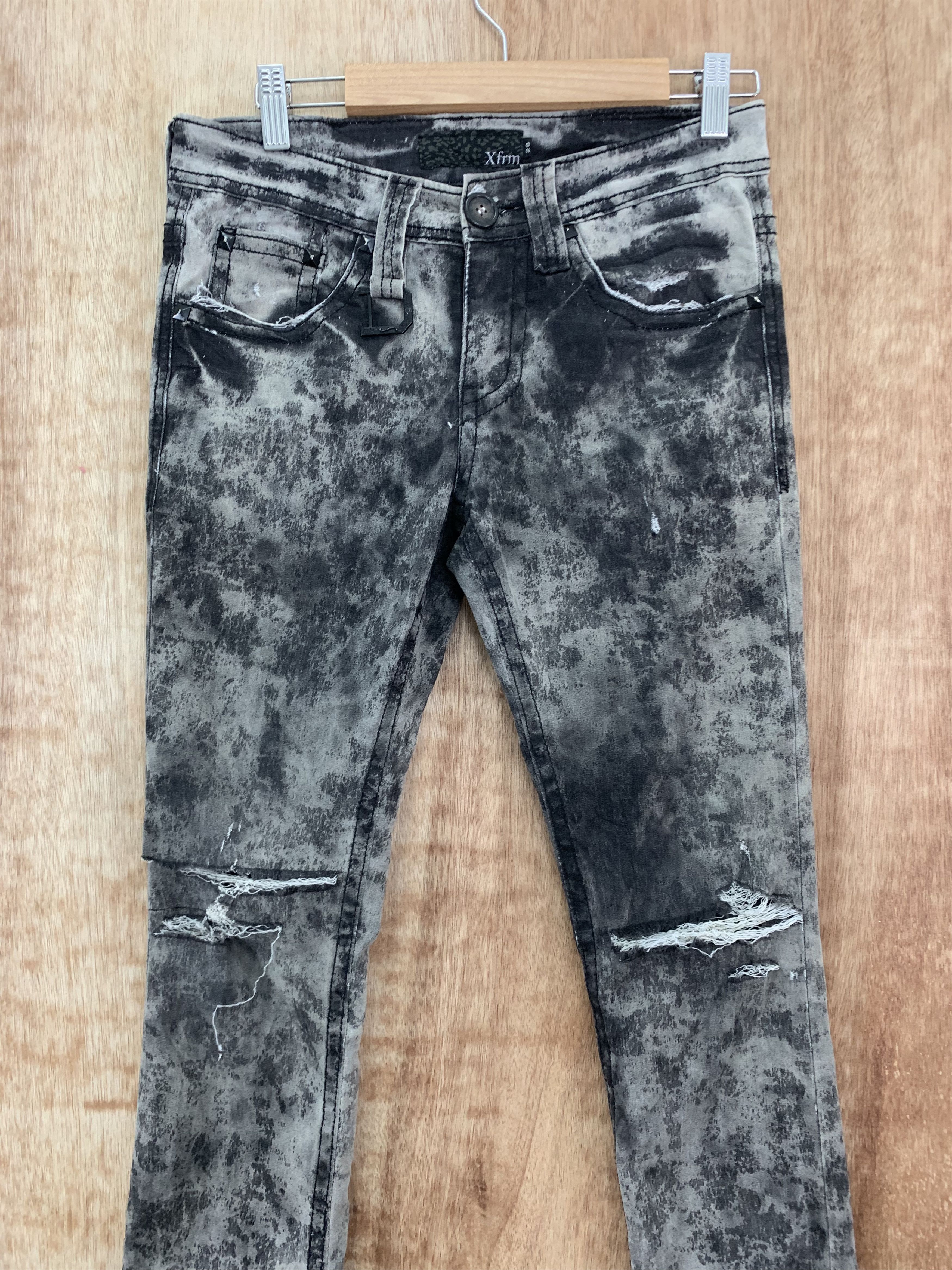 Japanese Brand Xfrm Slim Fit Pants Vintage Distressed Faded Colour Size US 28 / EU 44 - 3 Thumbnail