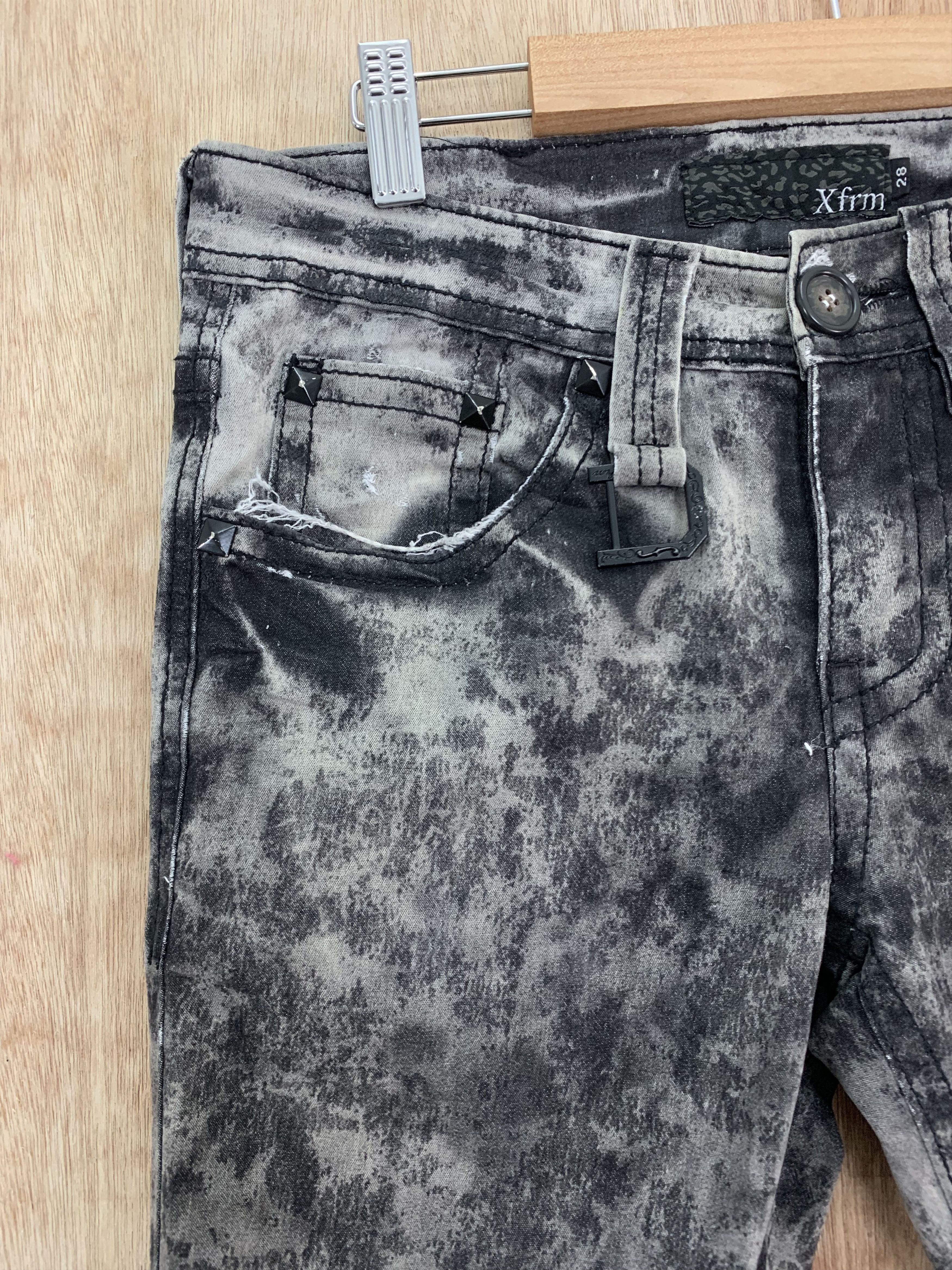 Japanese Brand Xfrm Slim Fit Pants Vintage Distressed Faded Colour Size US 28 / EU 44 - 4 Thumbnail