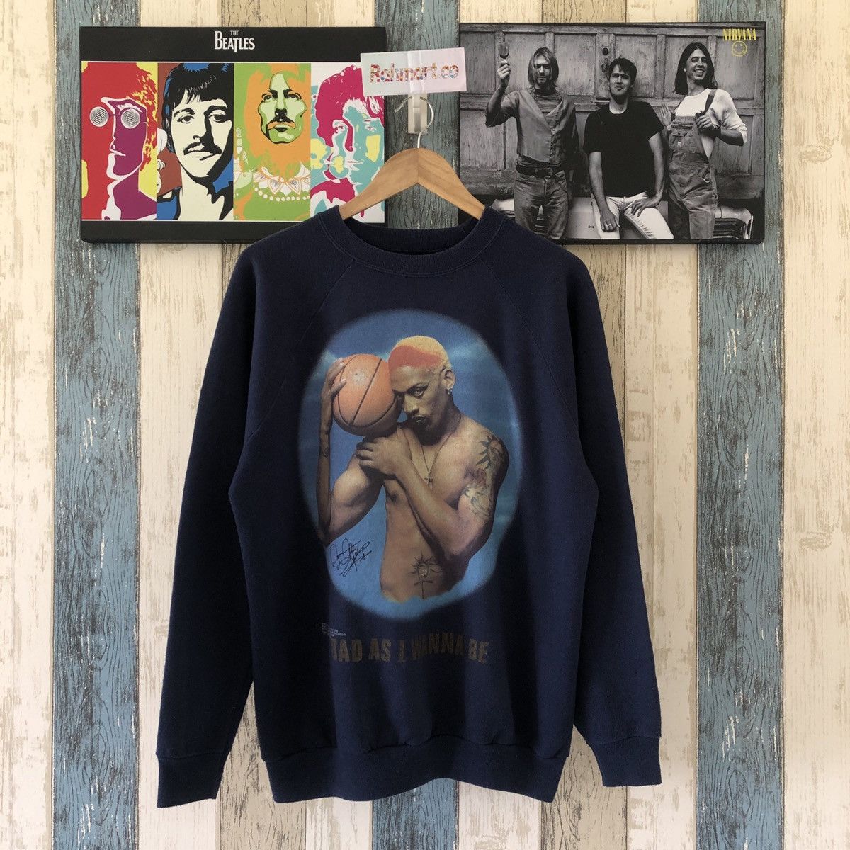 NBA × Vintage Vintage Dennis Rodman Bad Ass I Wanna Be Sweatshirt Size US L / EU 52-54 / 3 - 1 Thumbnail