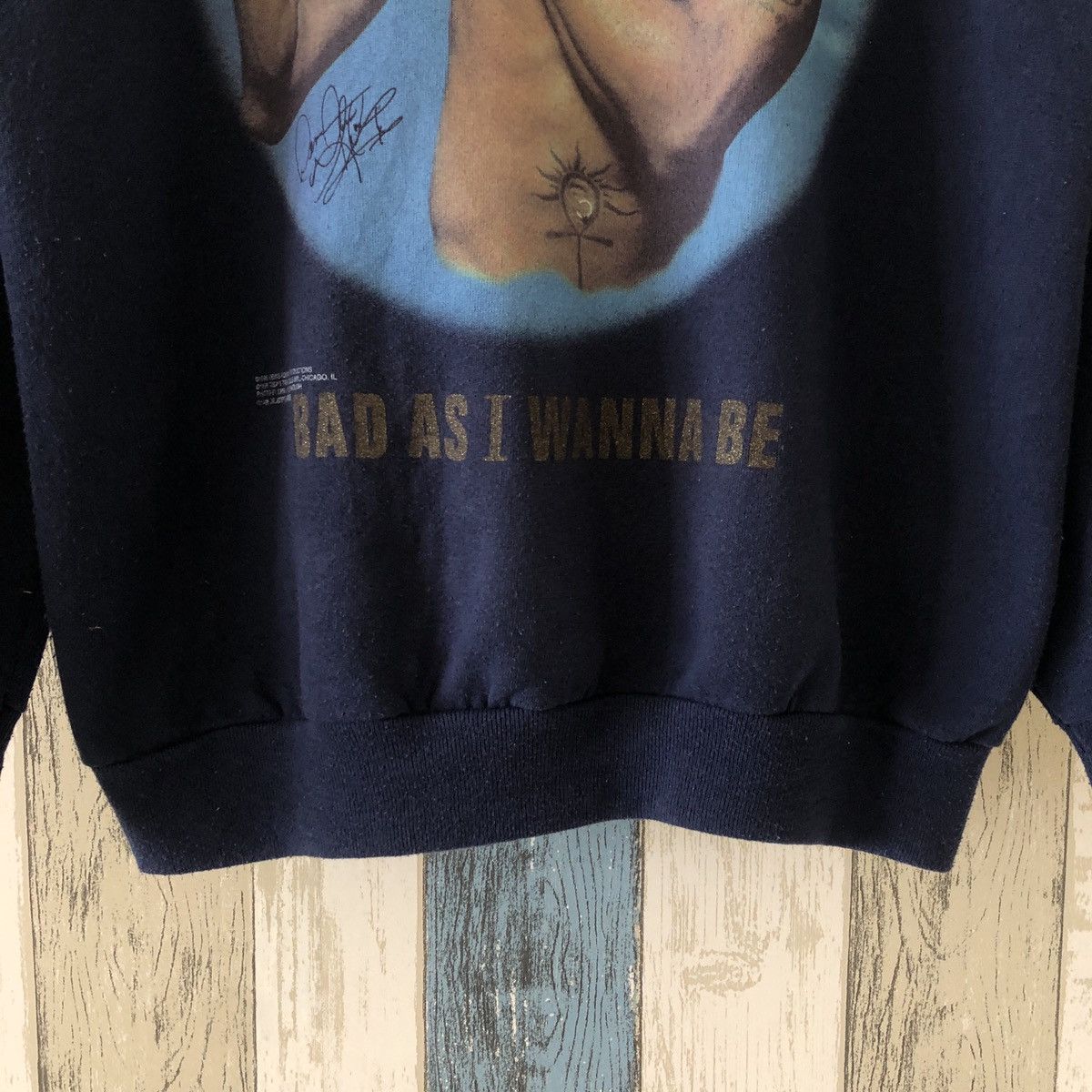 NBA × Vintage Vintage Dennis Rodman Bad Ass I Wanna Be Sweatshirt Size US L / EU 52-54 / 3 - 3 Thumbnail