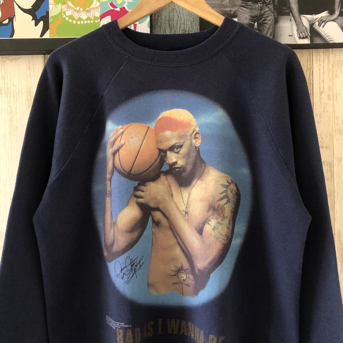 NBA × Vintage Vintage Dennis Rodman Bad Ass I Wanna Be Sweatshirt Size US L / EU 52-54 / 3 - 7 Thumbnail