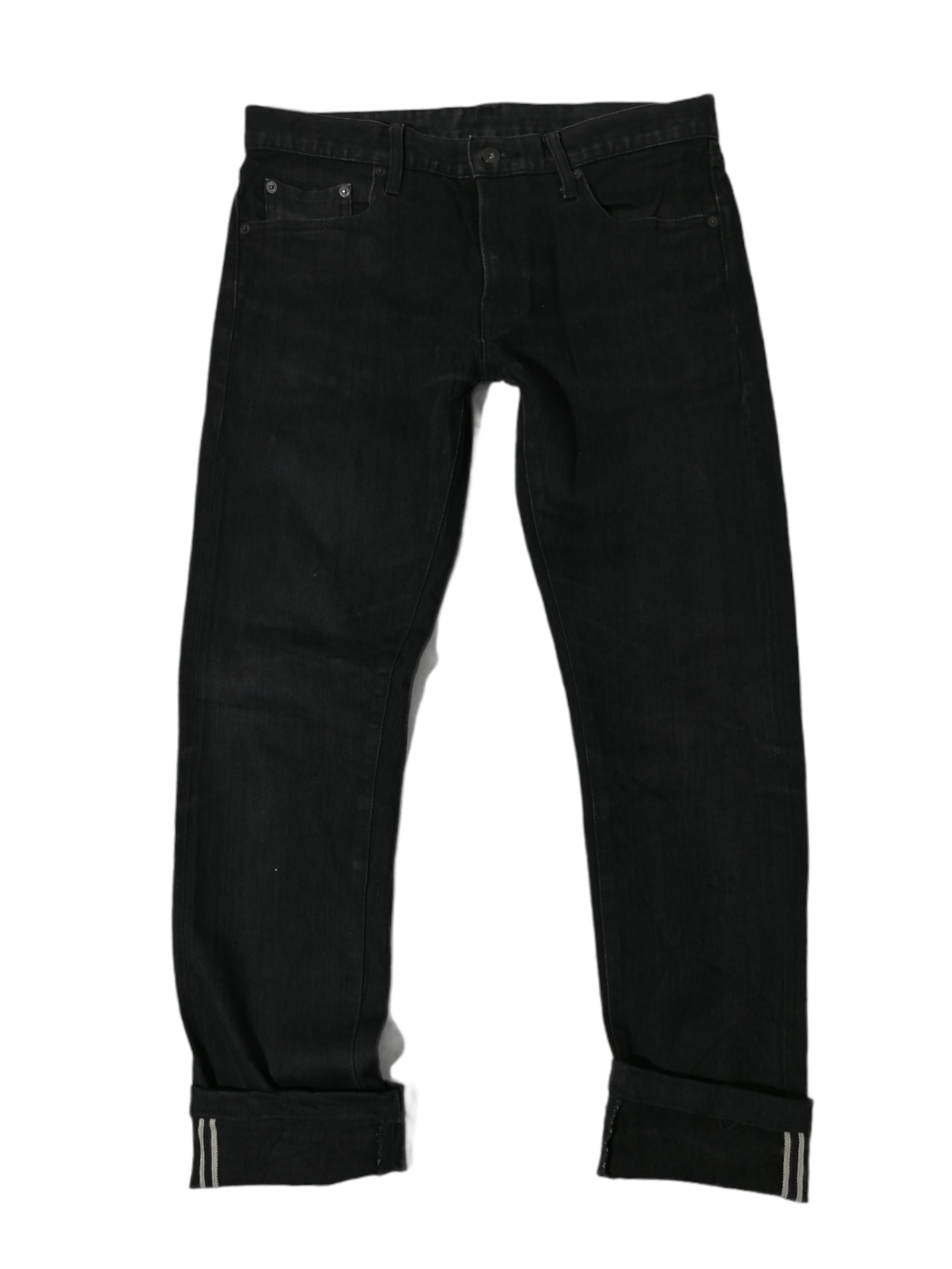Uniqlo Uniqlo Selvedge Black Denim Jeans Size US 33 - 1 Thumbnail