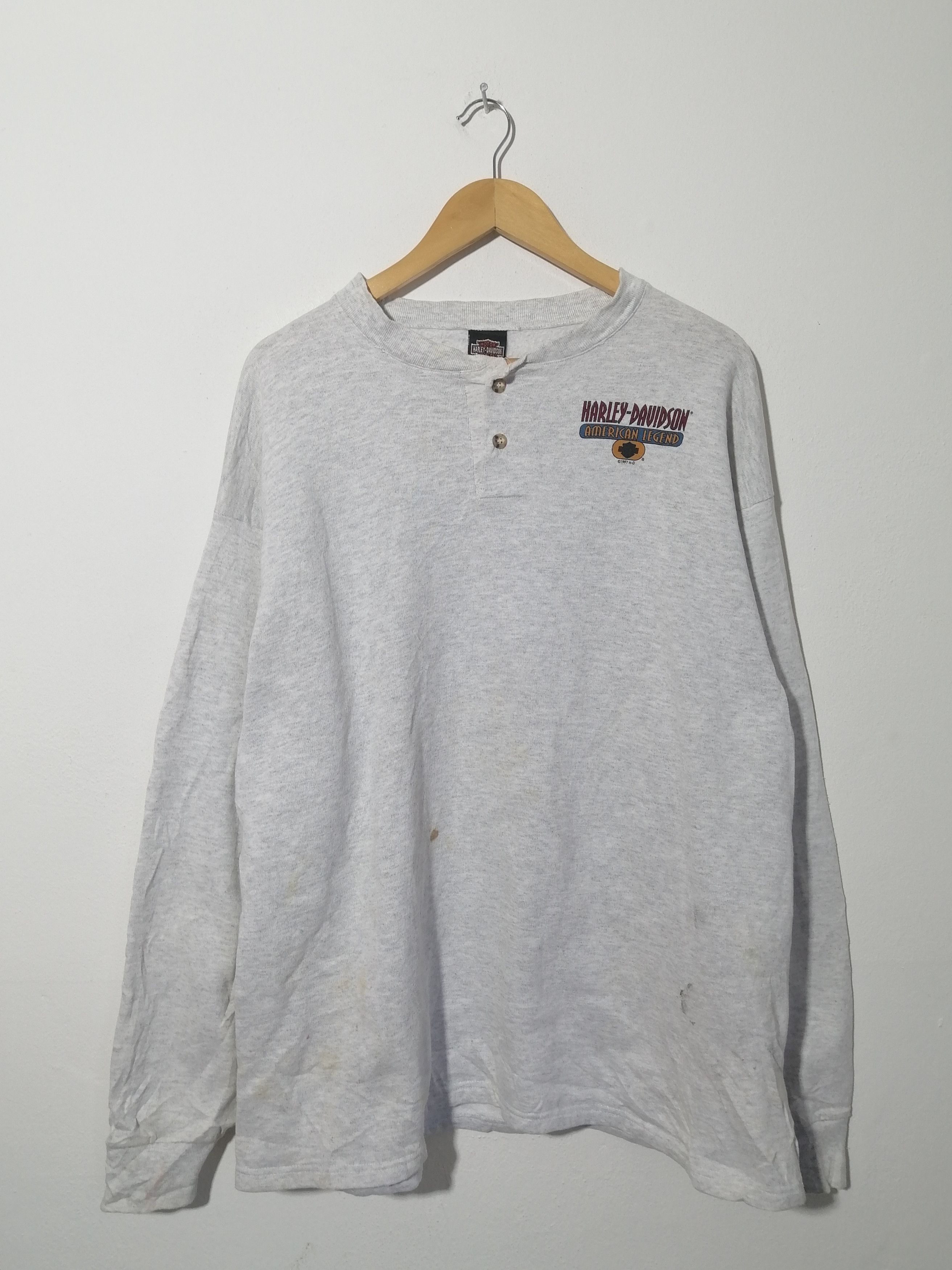 Harley Davidson × Vintage Vintage 90s Harley Davidson Ted's Alton Longsleeve Shirt Size US XL / EU 56 / 4 - 5 Thumbnail