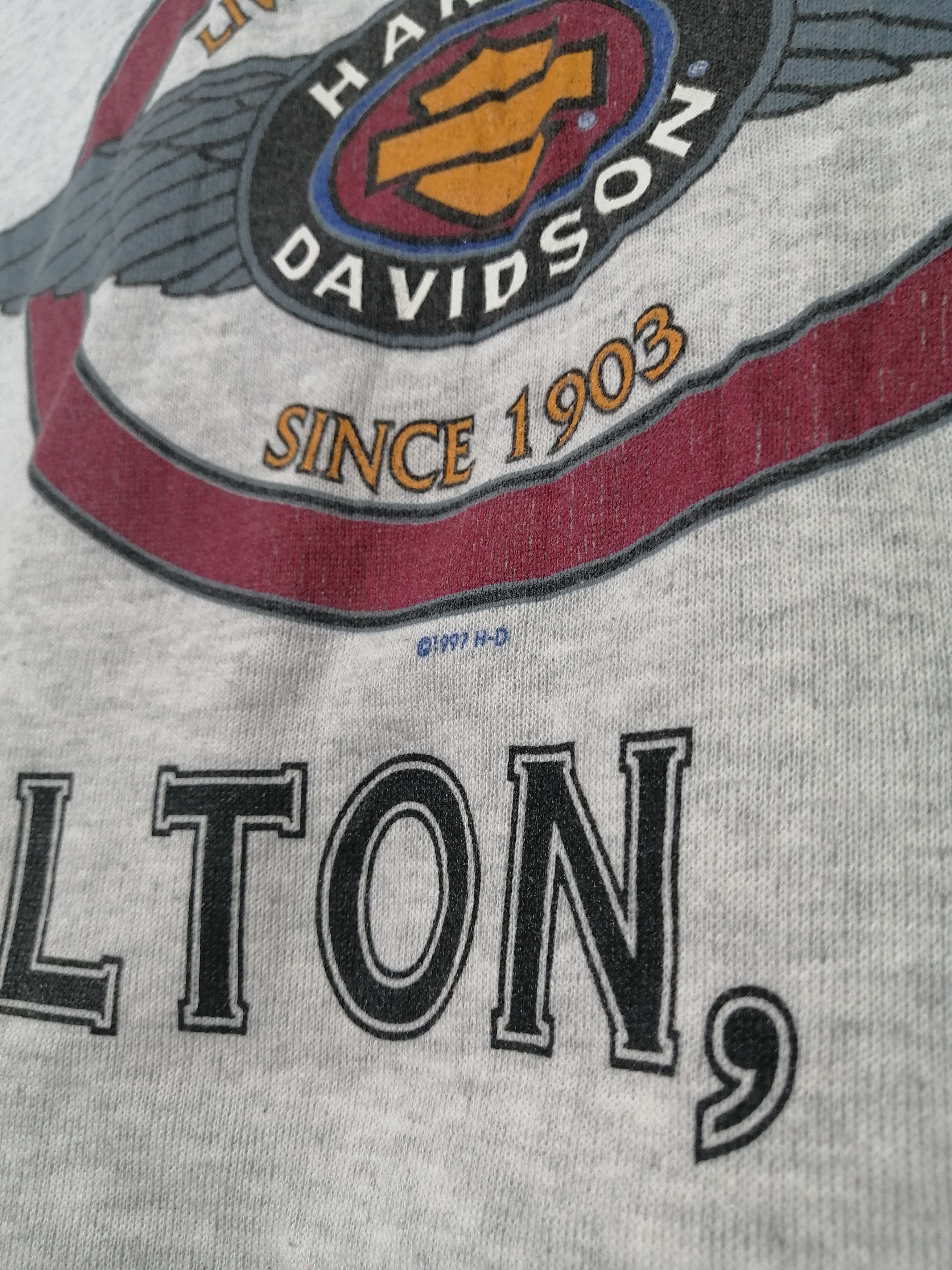 Harley Davidson × Vintage Vintage 90s Harley Davidson Ted's Alton Longsleeve Shirt Size US XL / EU 56 / 4 - 4 Thumbnail