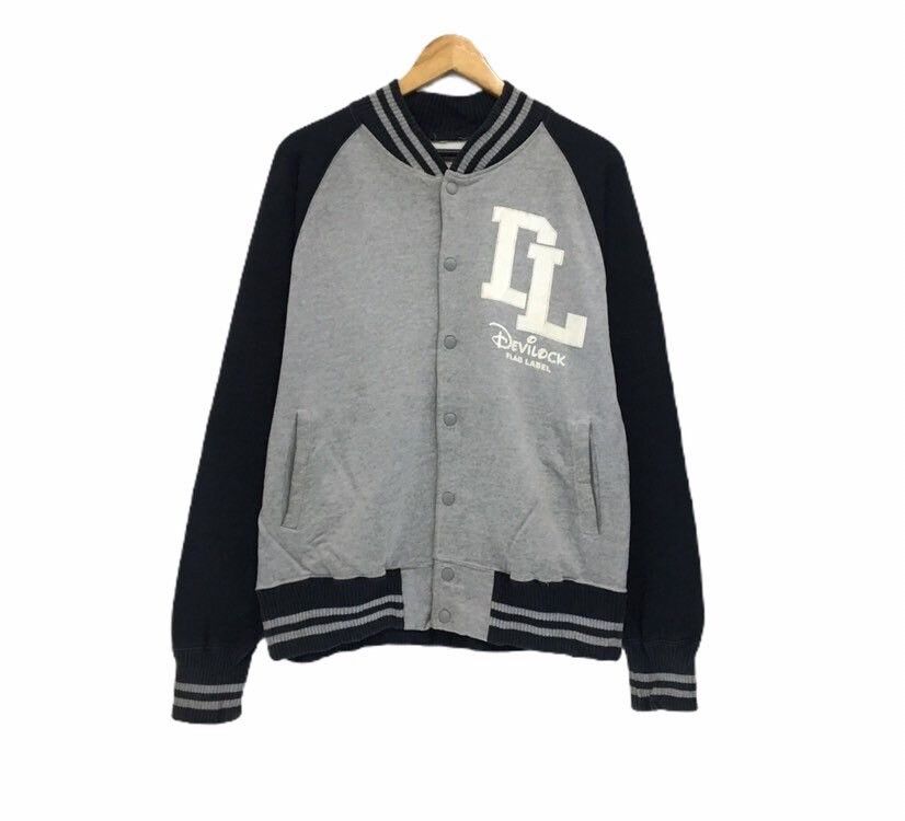 image of Devilock s Varsity Jacket in Grey, Men's (Size Medium)