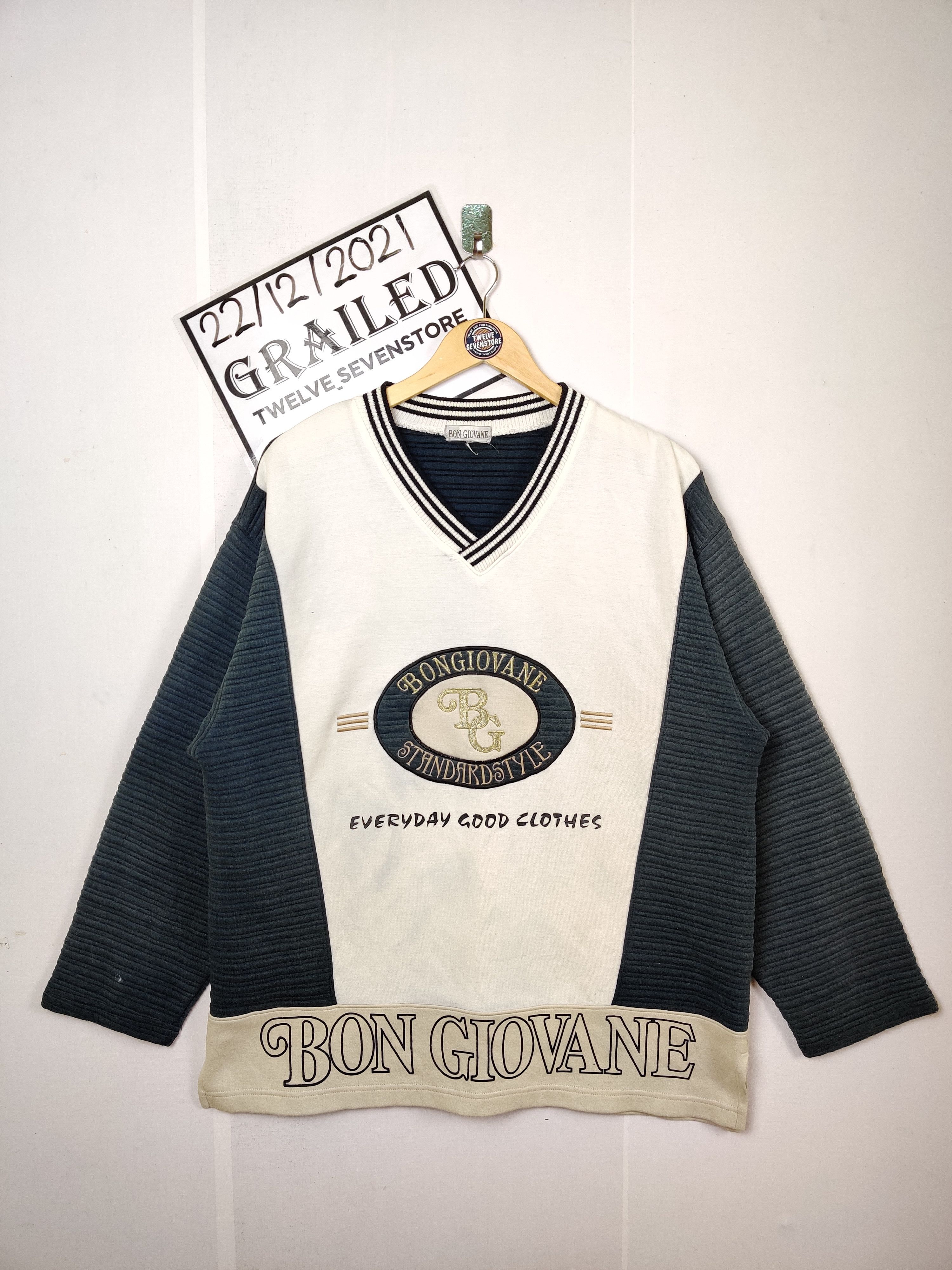Japanese Brand Vintage Bon Giovane Embroidery Logo Crewneck Sweatshirt Size US L / EU 52-54 / 3 - 1 Thumbnail