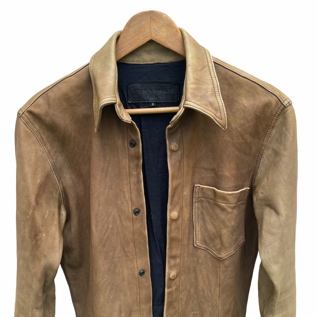 Genuine Leather × Isamu Katayama Backlash 💥 ISAMU KATAYAMA COWHIDE LEATHER JACKET Size US S / EU 44-46 / 1 - 4 Thumbnail