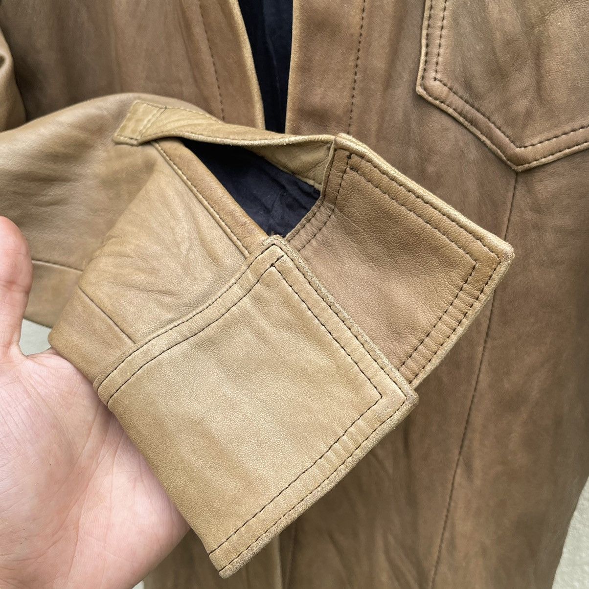 Genuine Leather × Isamu Katayama Backlash 💥 ISAMU KATAYAMA COWHIDE LEATHER JACKET Size US S / EU 44-46 / 1 - 10 Thumbnail