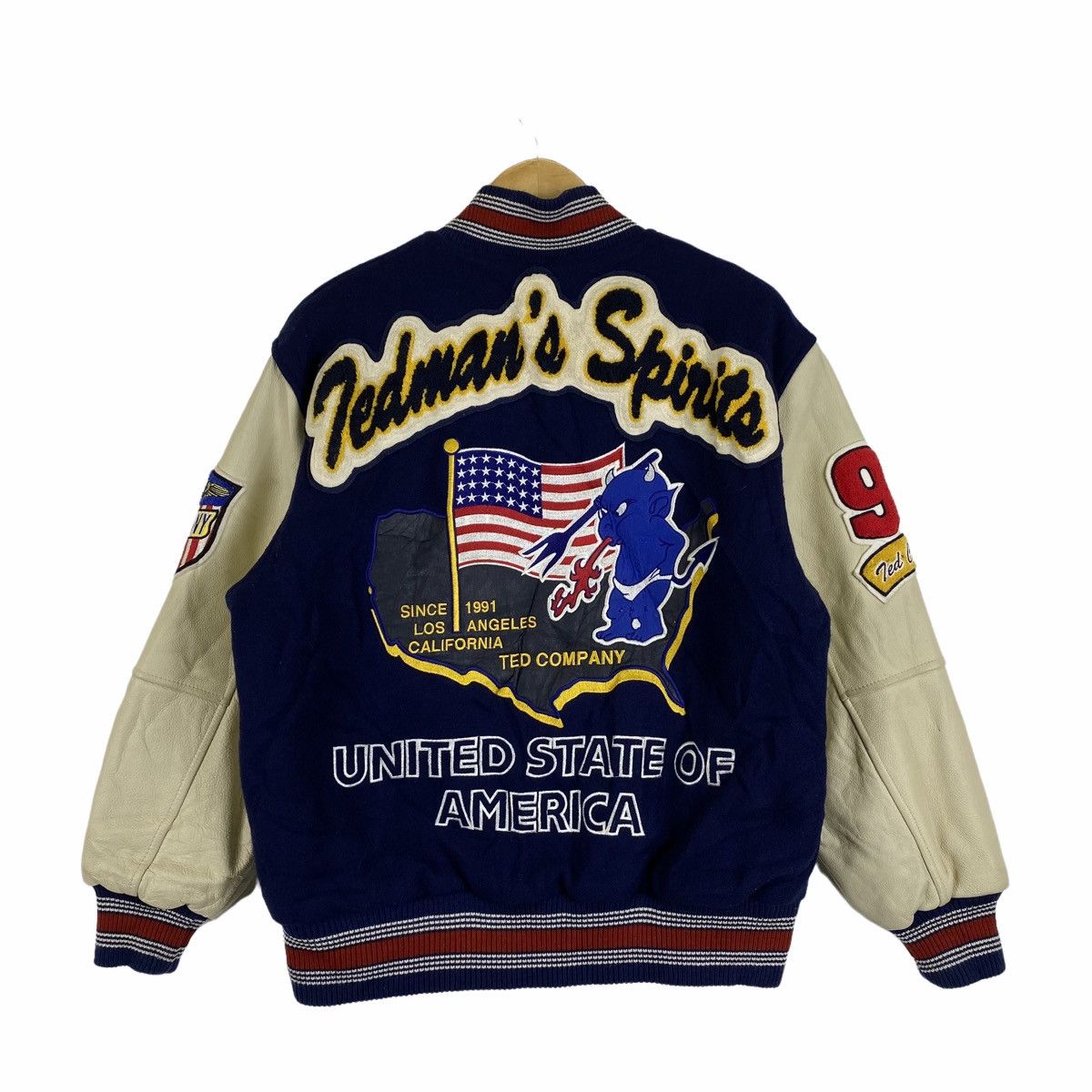 Tedman × Vintage VINTAGE TEDMAN COMPANY UNITED STATES VARSITY LEATHER JACKET Size US M / EU 48-50 / 2 - 1 Thumbnail