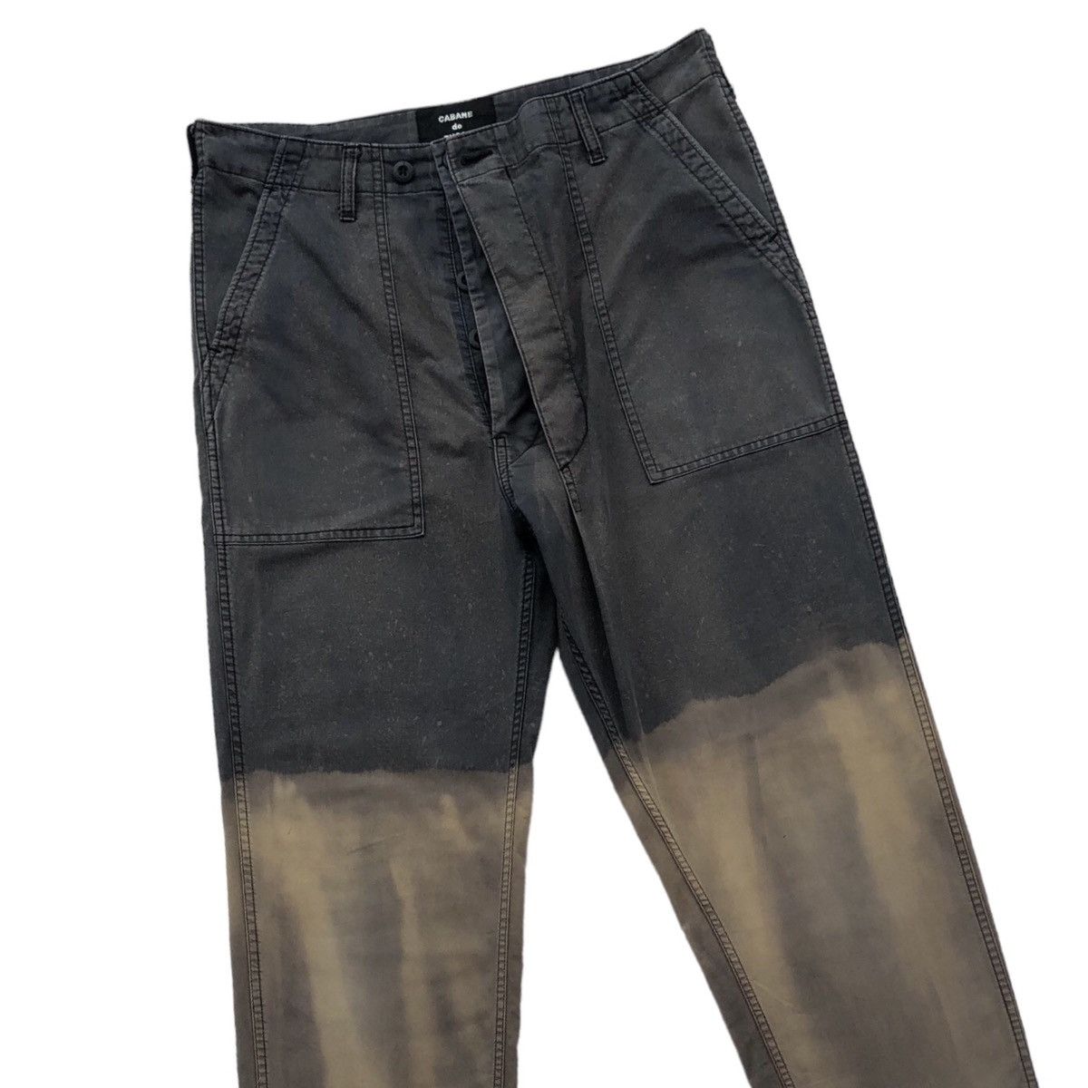 CABANE de ZUCCa 🔥Cabane de zucca Dyed Two Tone Trousers In Black Pants Size US 33 - 6 Thumbnail
