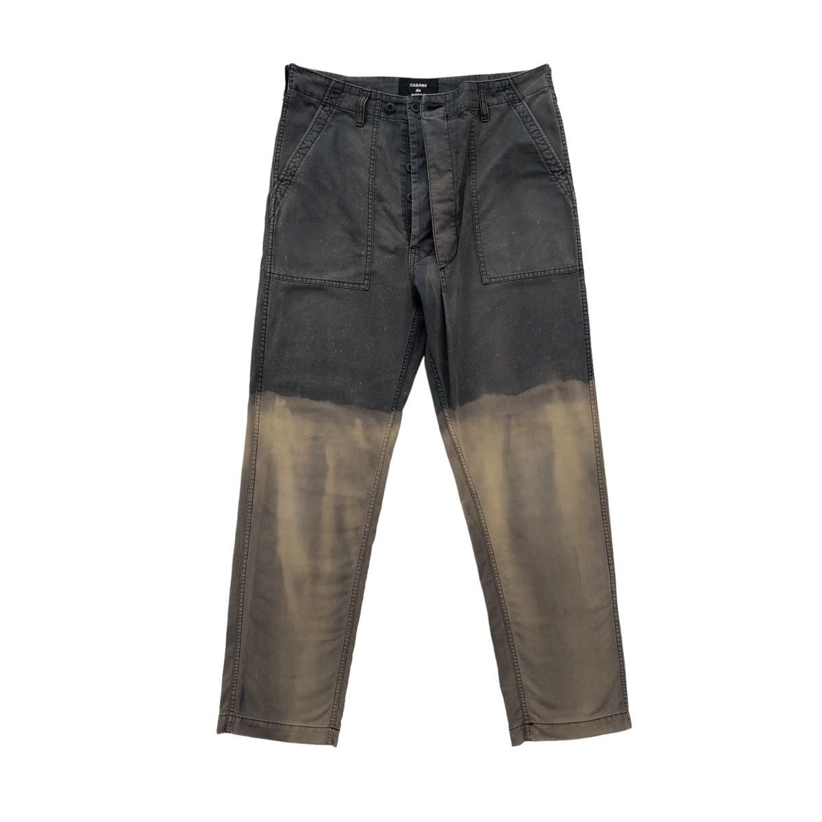 🔥Cabane de zucca Dyed Two Tone Trousers In Black Pants