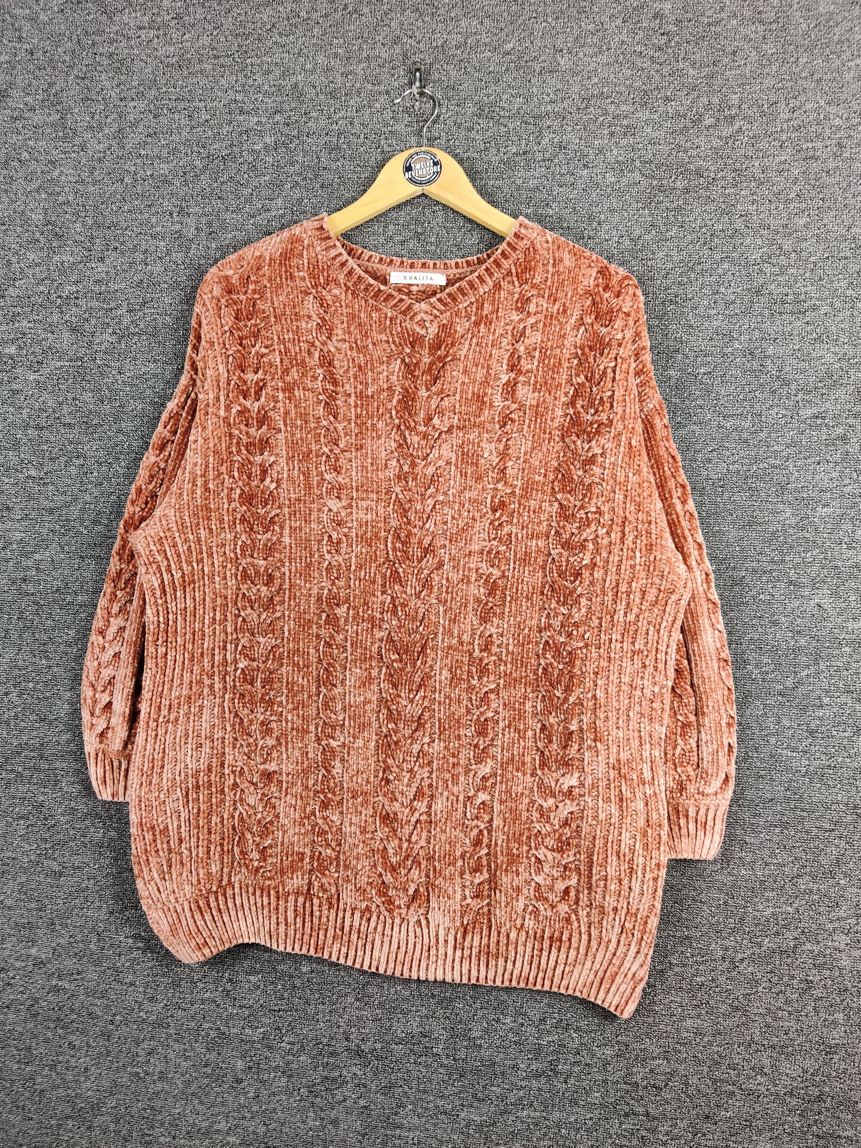 Aran Isles Knitwear Vintage Japanese Brand Khalita Crocheted Knit Sweater Size US L / EU 52-54 / 3 - 2 Thumbnail