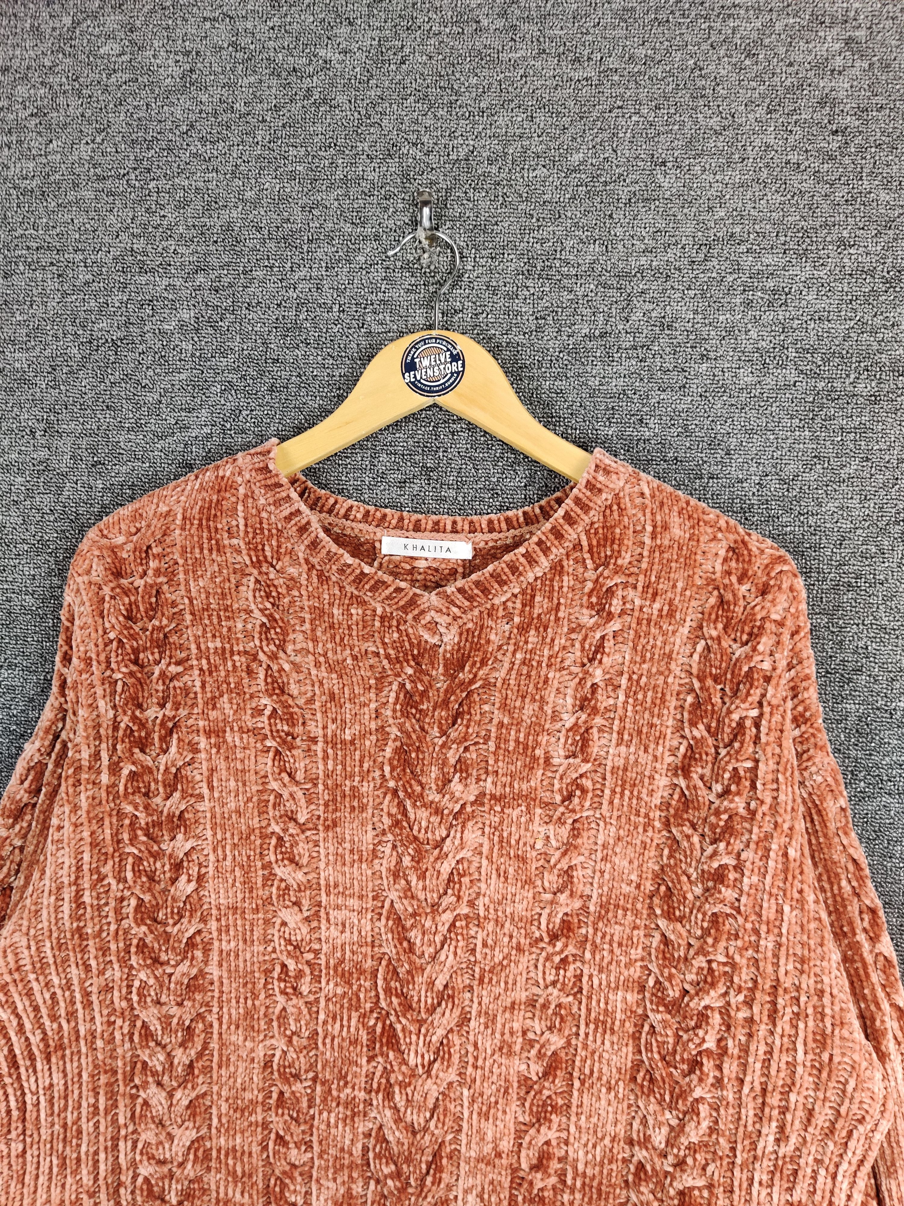 Aran Isles Knitwear Vintage Japanese Brand Khalita Crocheted Knit Sweater Size US L / EU 52-54 / 3 - 5 Thumbnail