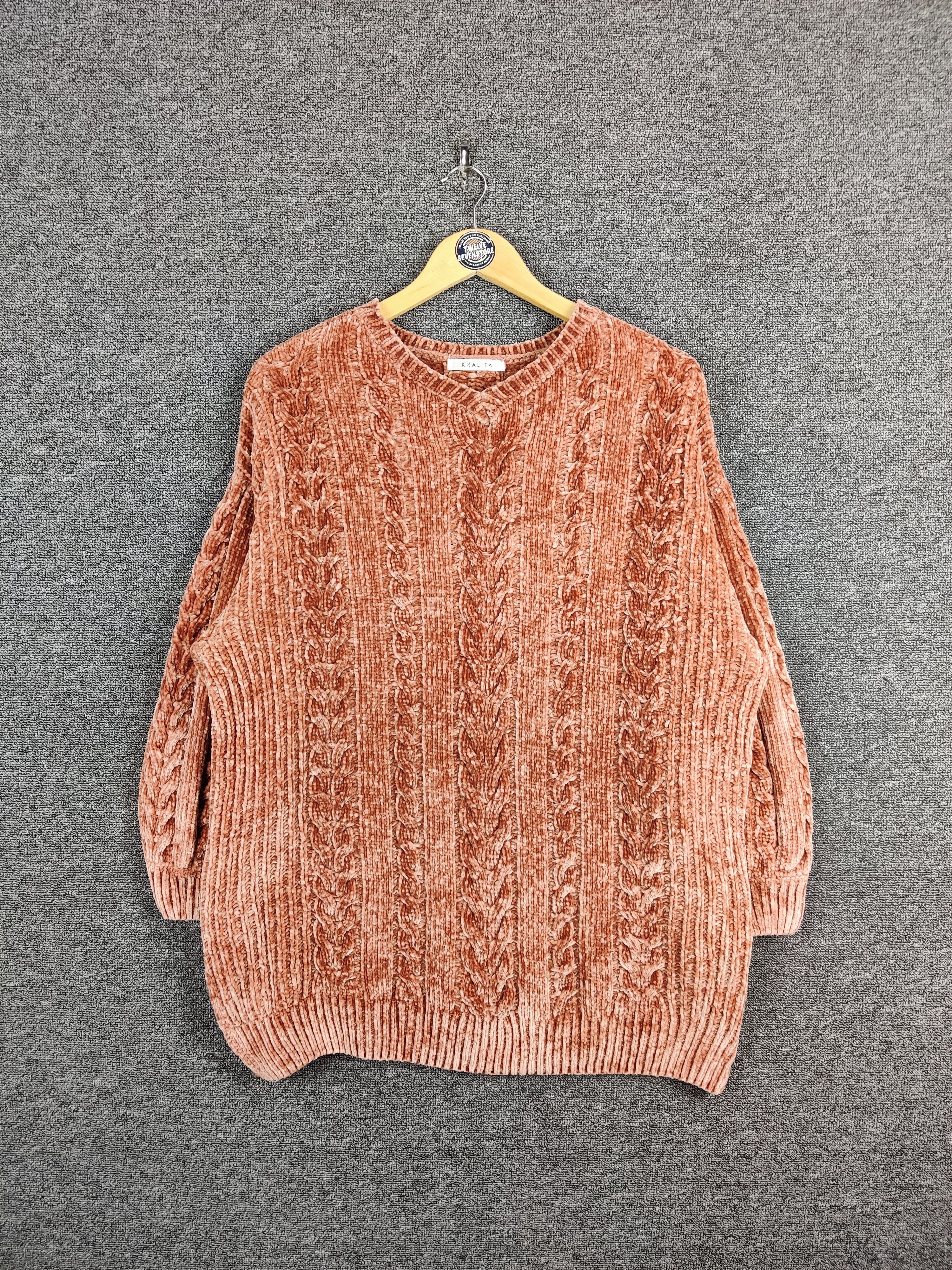 Aran Isles Knitwear Vintage Japanese Brand Khalita Crocheted Knit Sweater Size US L / EU 52-54 / 3 - 1 Thumbnail