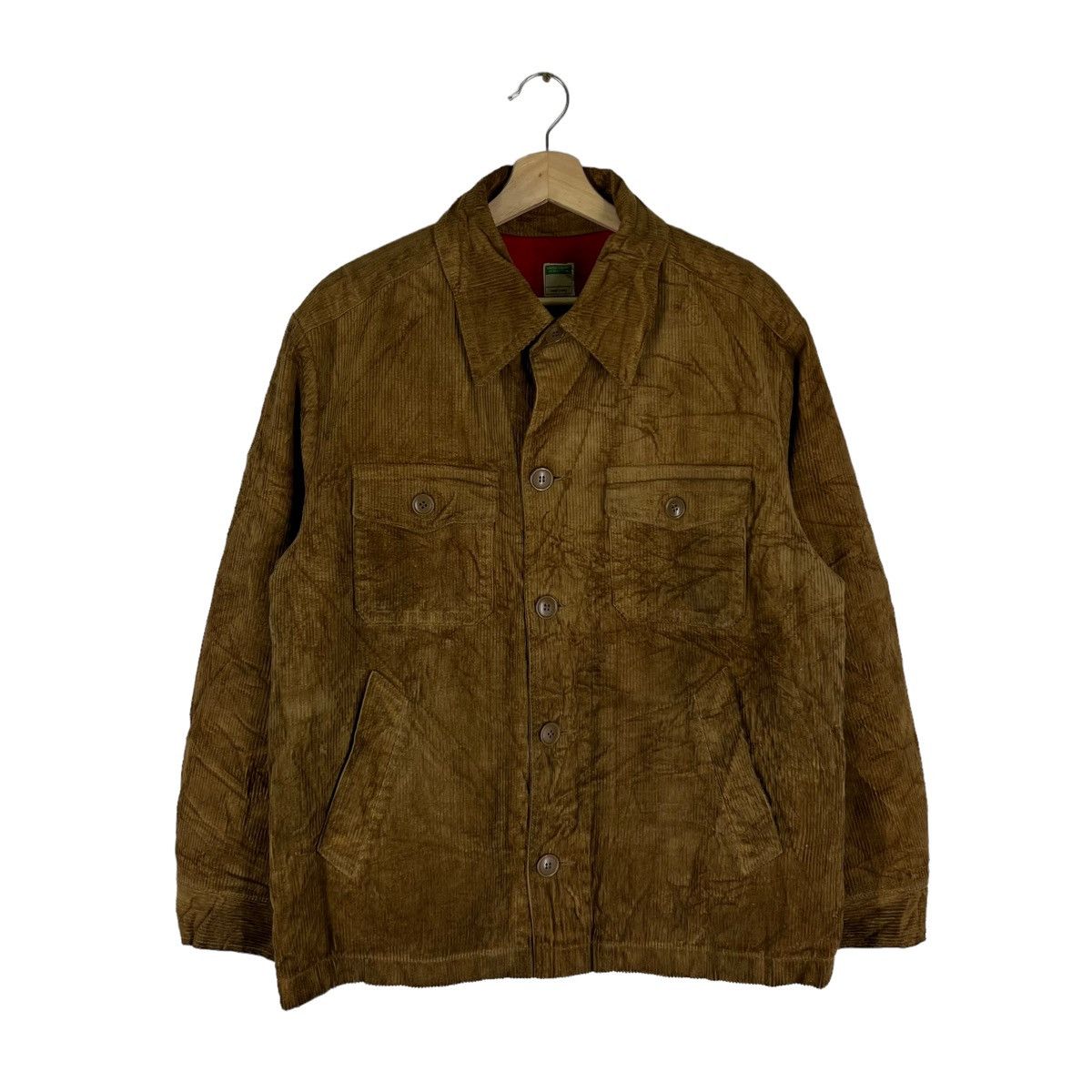VINTAGE CORDUROY TRUCKER JACKET UNITED COLOR OF BENNETON