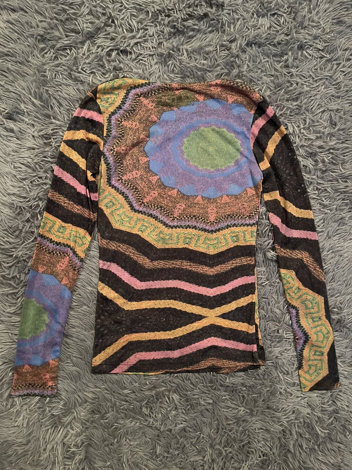 Japanese Brand × Vintage Y2K vintage avant garde mesh JPG style longsleeve Size M / US 6-8 / IT 42-44 - 6 Thumbnail