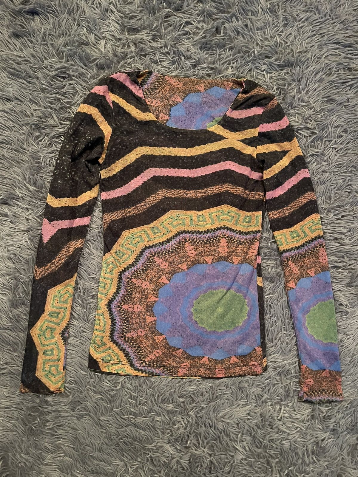 Y2K vintage avant garde mesh JPG style longsleeve