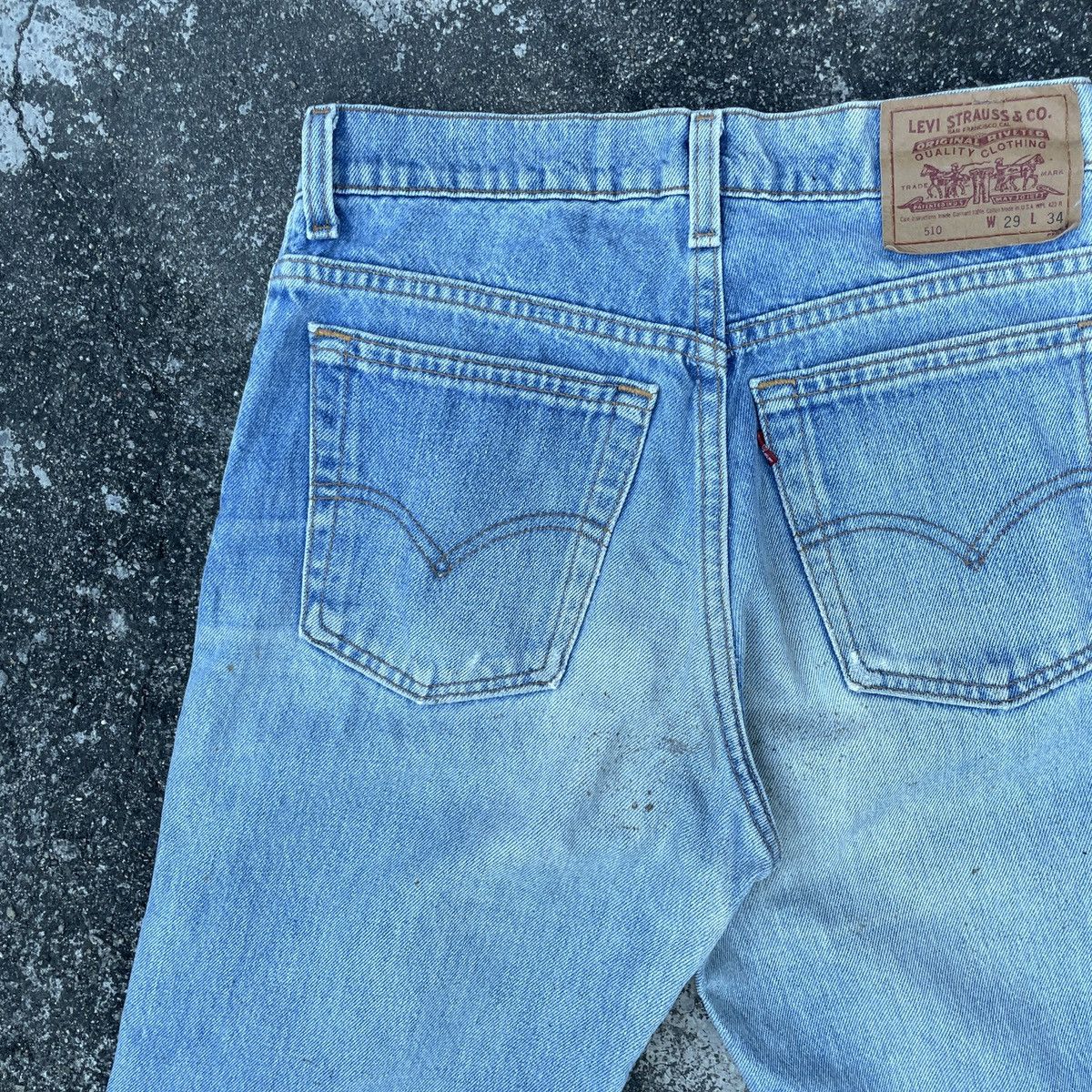 Levi's Vintage 90s Levis 510 Distressed Denim Jeans Size US 28 / EU 44 - 9 Thumbnail