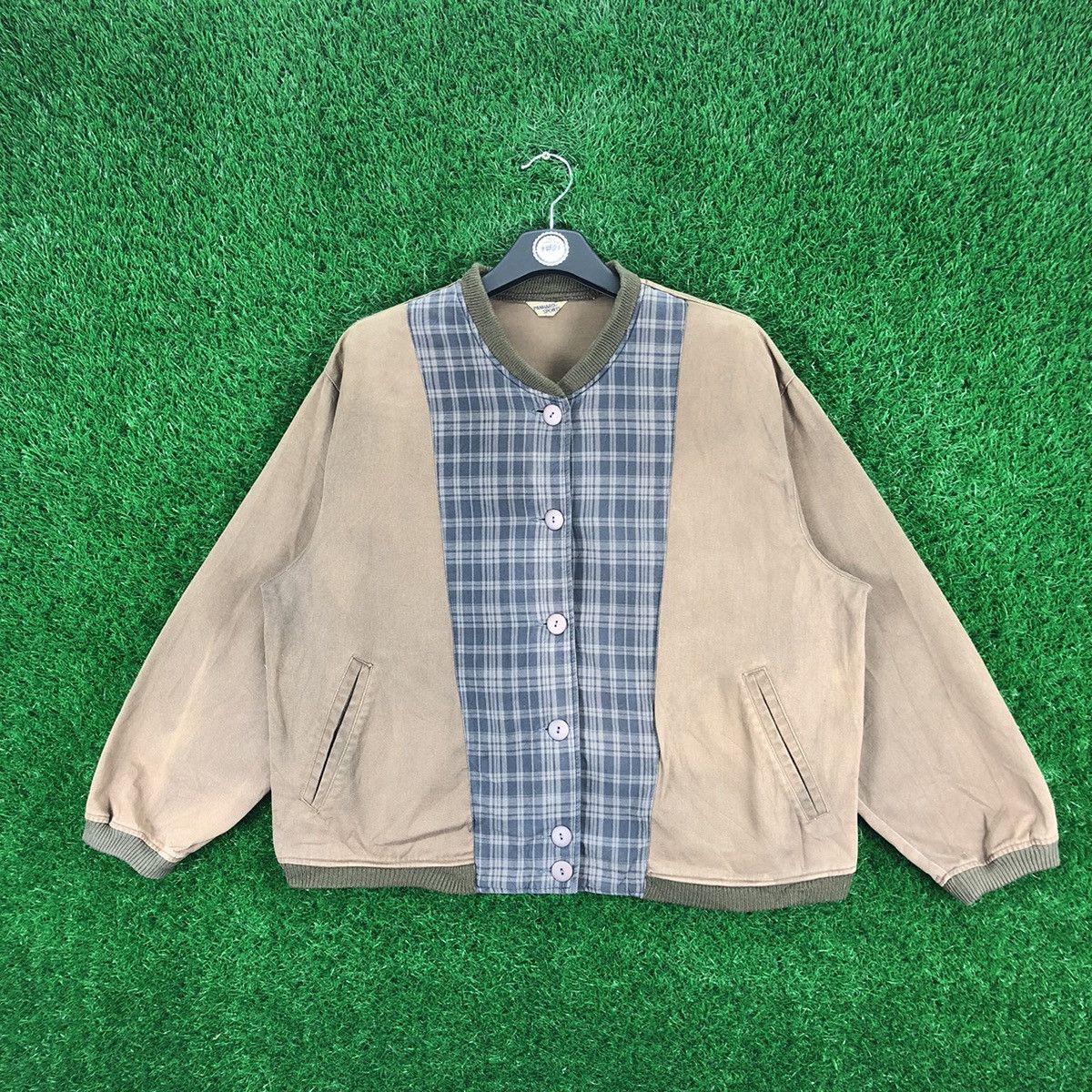 image of Vintage 80's Panhard Sports Jacket in Brown Faded, Men's (Size Medium)