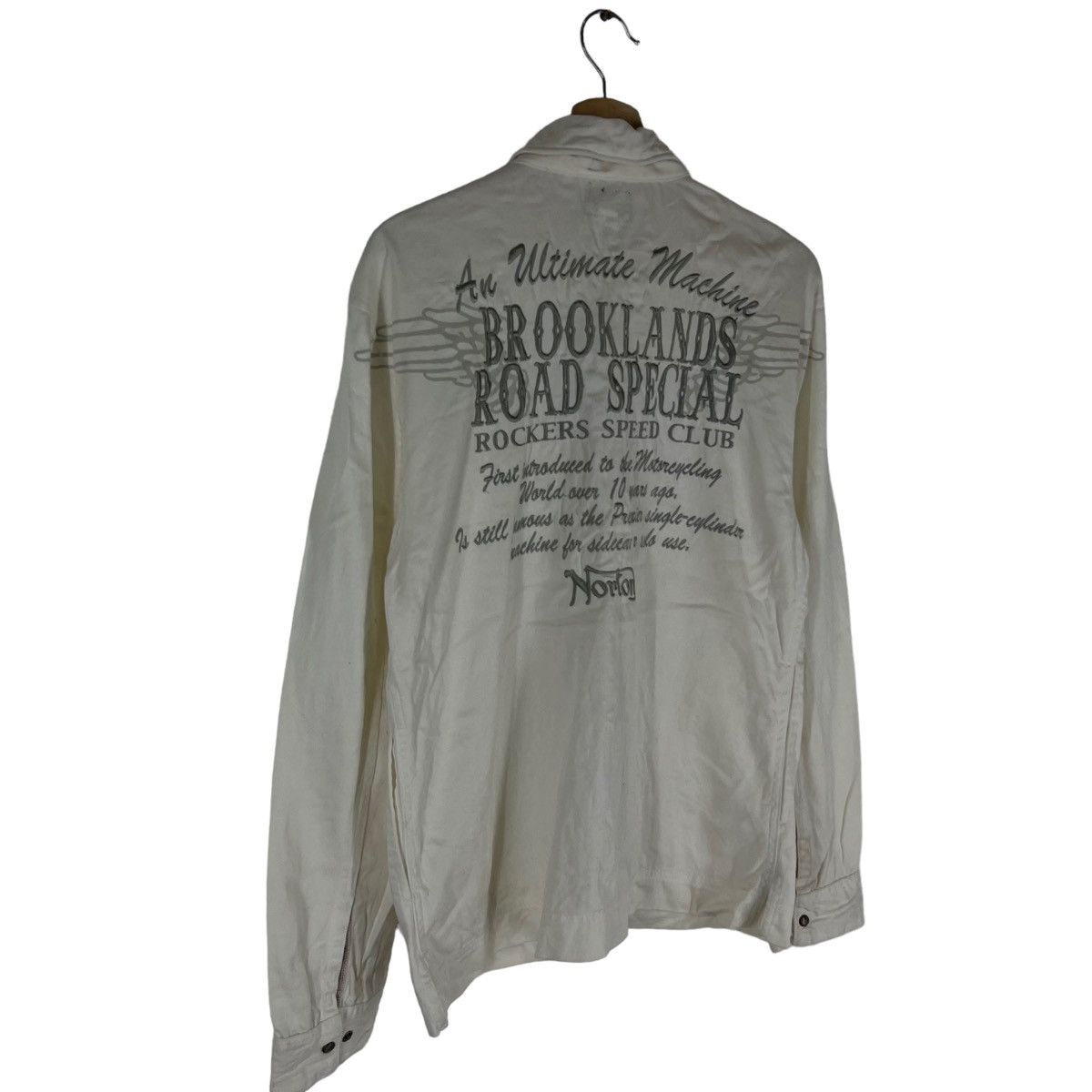 Japanese Brand VINTAGE NORTON MOTORCYCLE OVERPRINT BUTTON JACKET Size US M / EU 48-50 / 2 - 9 Thumbnail
