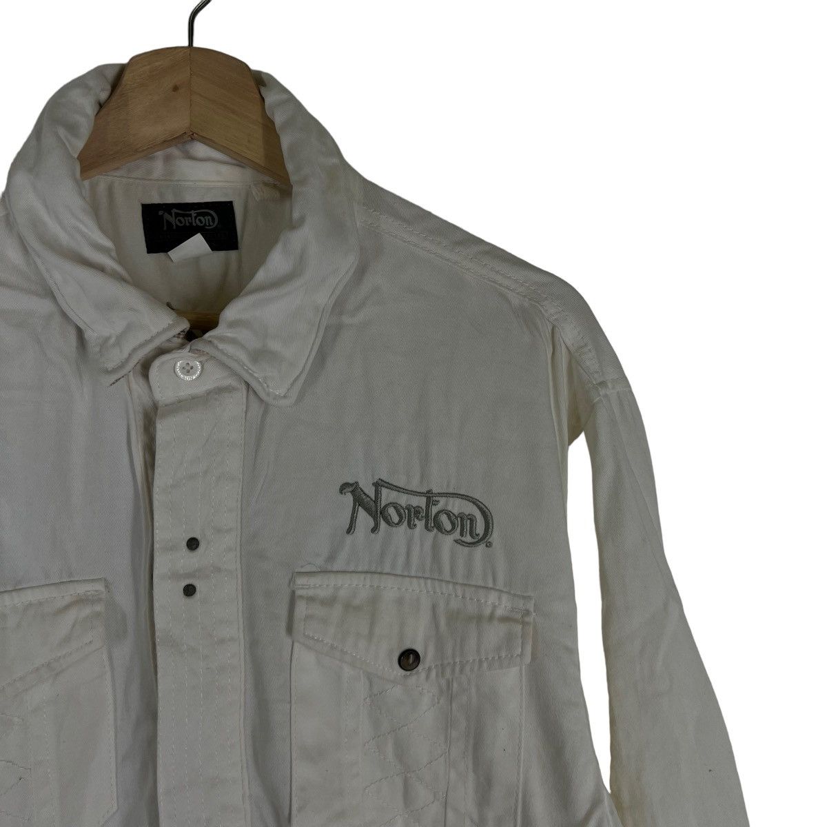 Japanese Brand VINTAGE NORTON MOTORCYCLE OVERPRINT BUTTON JACKET Size US M / EU 48-50 / 2 - 5 Thumbnail