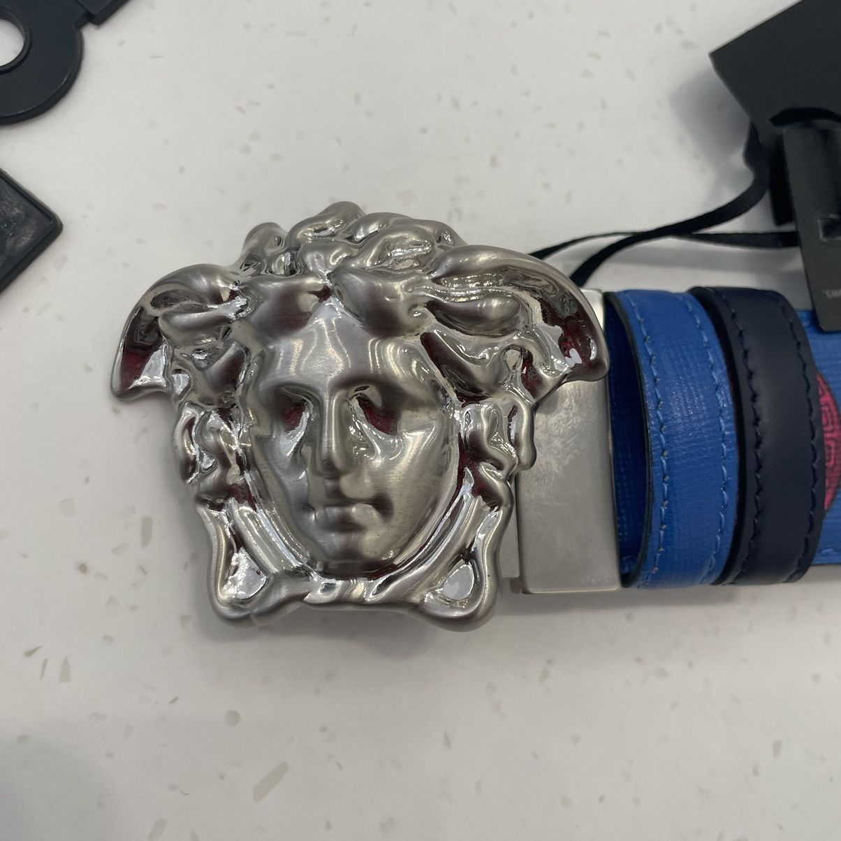 Versace Versace Saffiano Belt Size 90 Size 30 - 4 Thumbnail