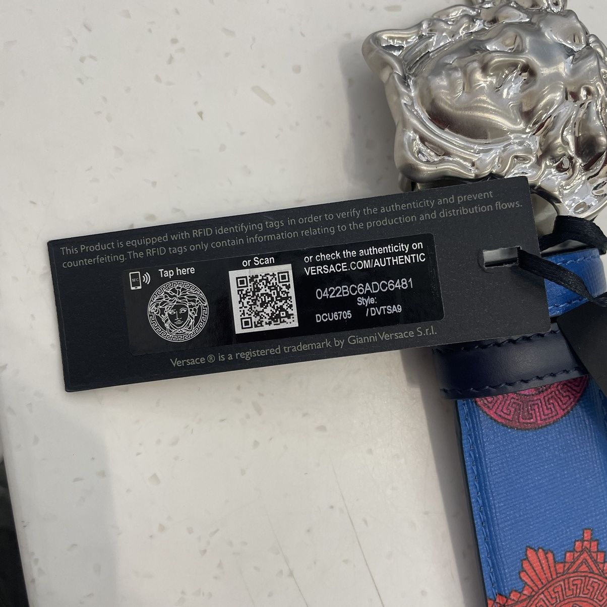 Versace Versace Saffiano Belt Size 90 Size 30 - 3 Thumbnail