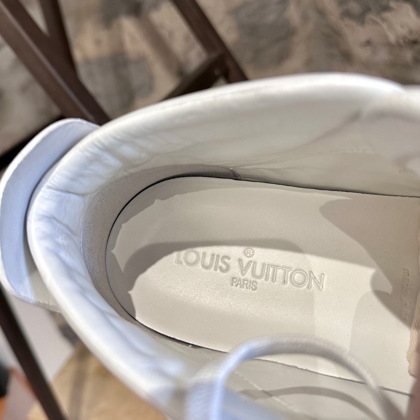 Louis Vuitton Louis Vuitton White Leather Suede Fuselage V Sneakers Size US 7.5 / EU 40-41 - 10 Thumbnail