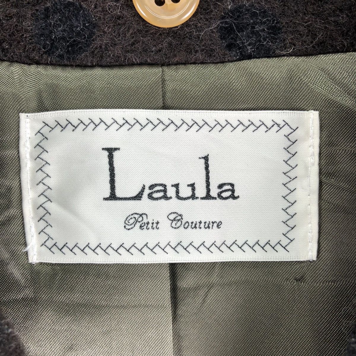 Japanese Brand Vintage Wool Double Collar Jacket Cropped Polka Dot by Laula Size XS / US 0-2 / IT 36-38 - 11 Thumbnail