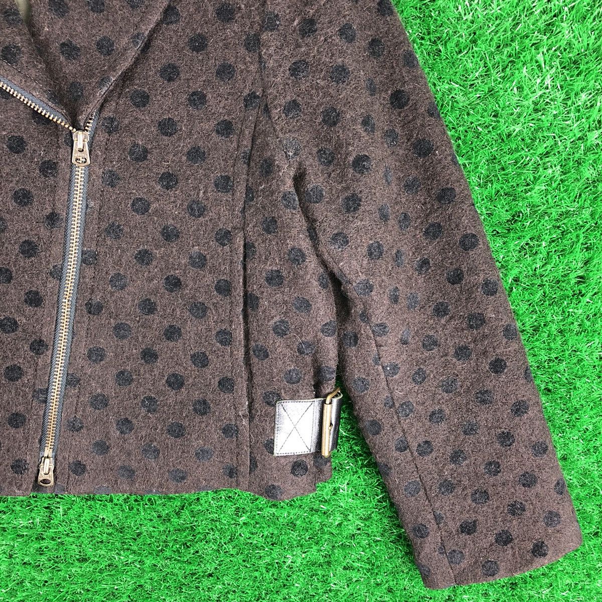 Japanese Brand Vintage Wool Double Collar Jacket Cropped Polka Dot by Laula Size XS / US 0-2 / IT 36-38 - 3 Thumbnail
