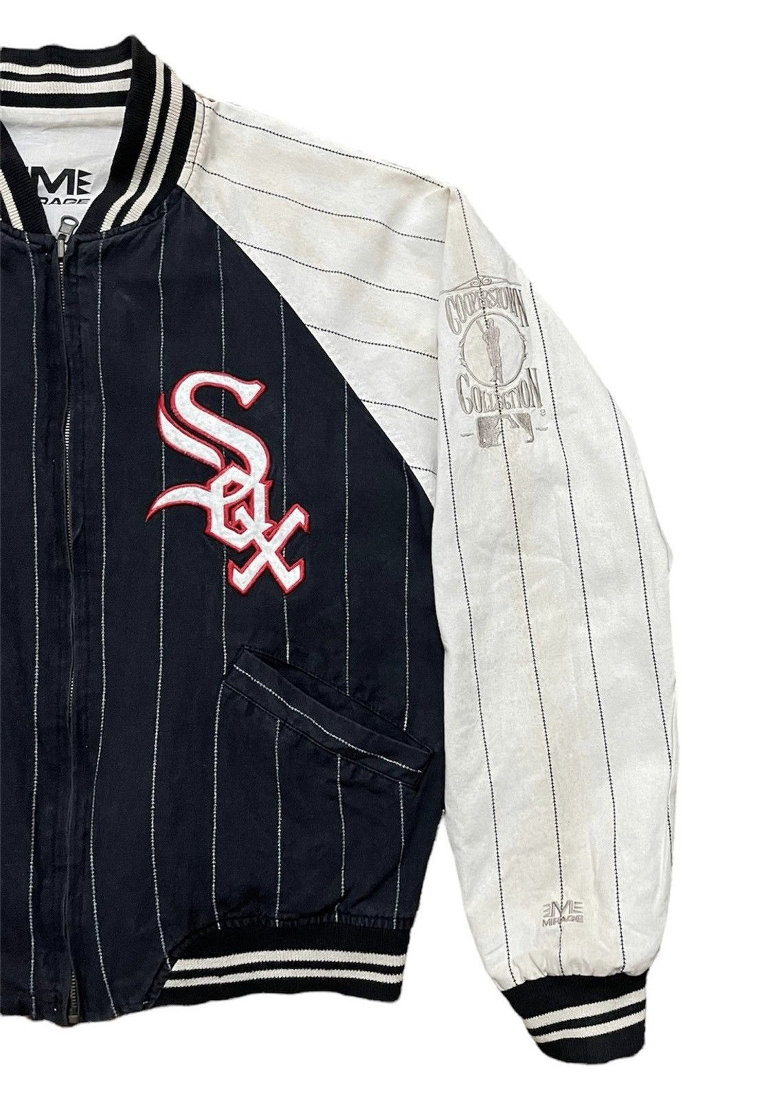 MLB 1991 Reversible Chicago White Sox Cooperstown Bomber Jacket Size US L / EU 52-54 / 3 - 5 Thumbnail