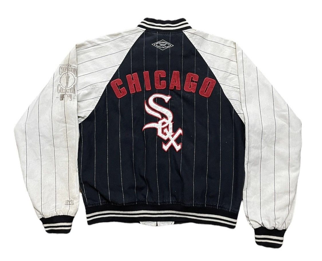 MLB 1991 Reversible Chicago White Sox Cooperstown Bomber Jacket Size US L / EU 52-54 / 3 - 2 Thumbnail
