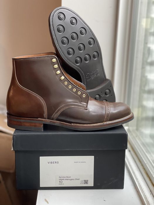 Viberg New Viberg Mahogany Shell Cordovan Size 10 