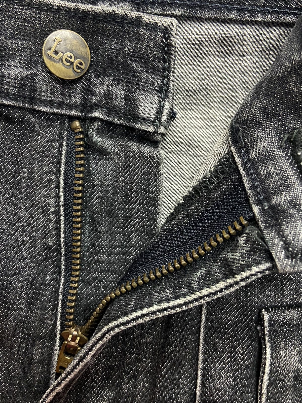 Japanese Brand × Lee × Vintage Vintage Lee Bush Mud Denim Pants Leather Belt Size US 32 / EU 48 - 8 Thumbnail