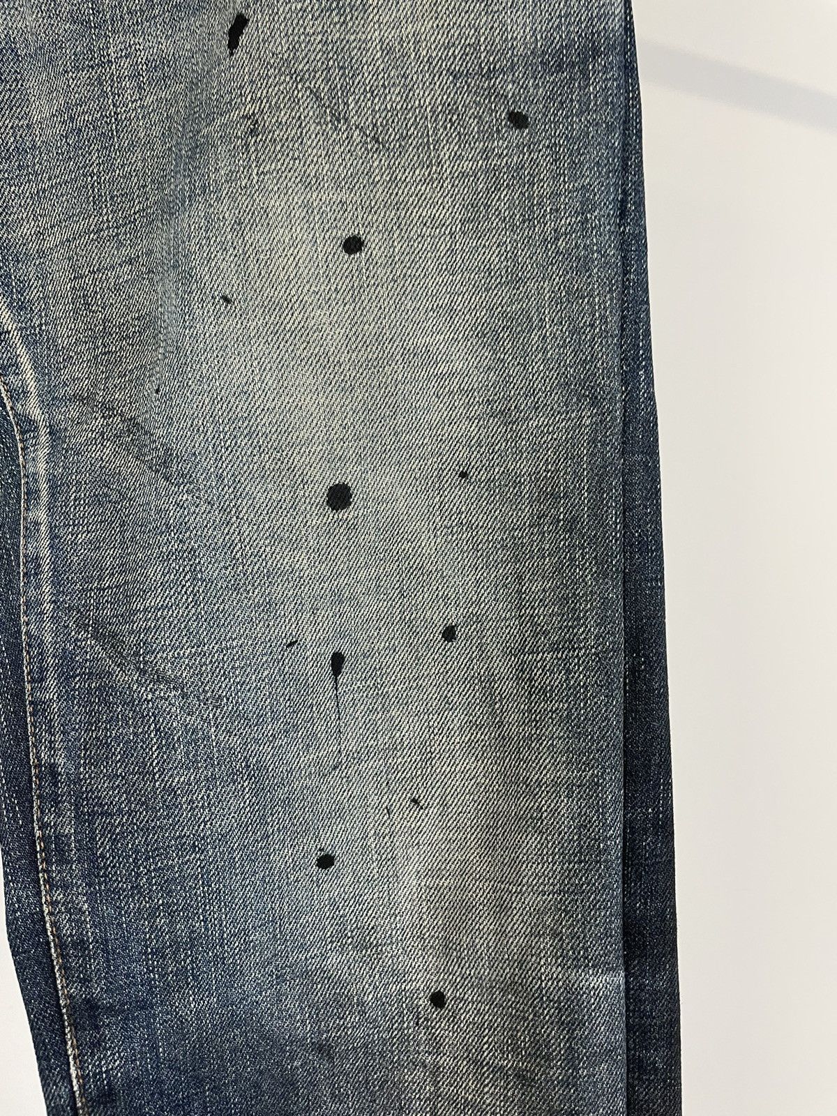 Dior × Hedi Slimane Dior painter faded dark stained denim jeans pants slim rare Size US 29 - 5 Thumbnail