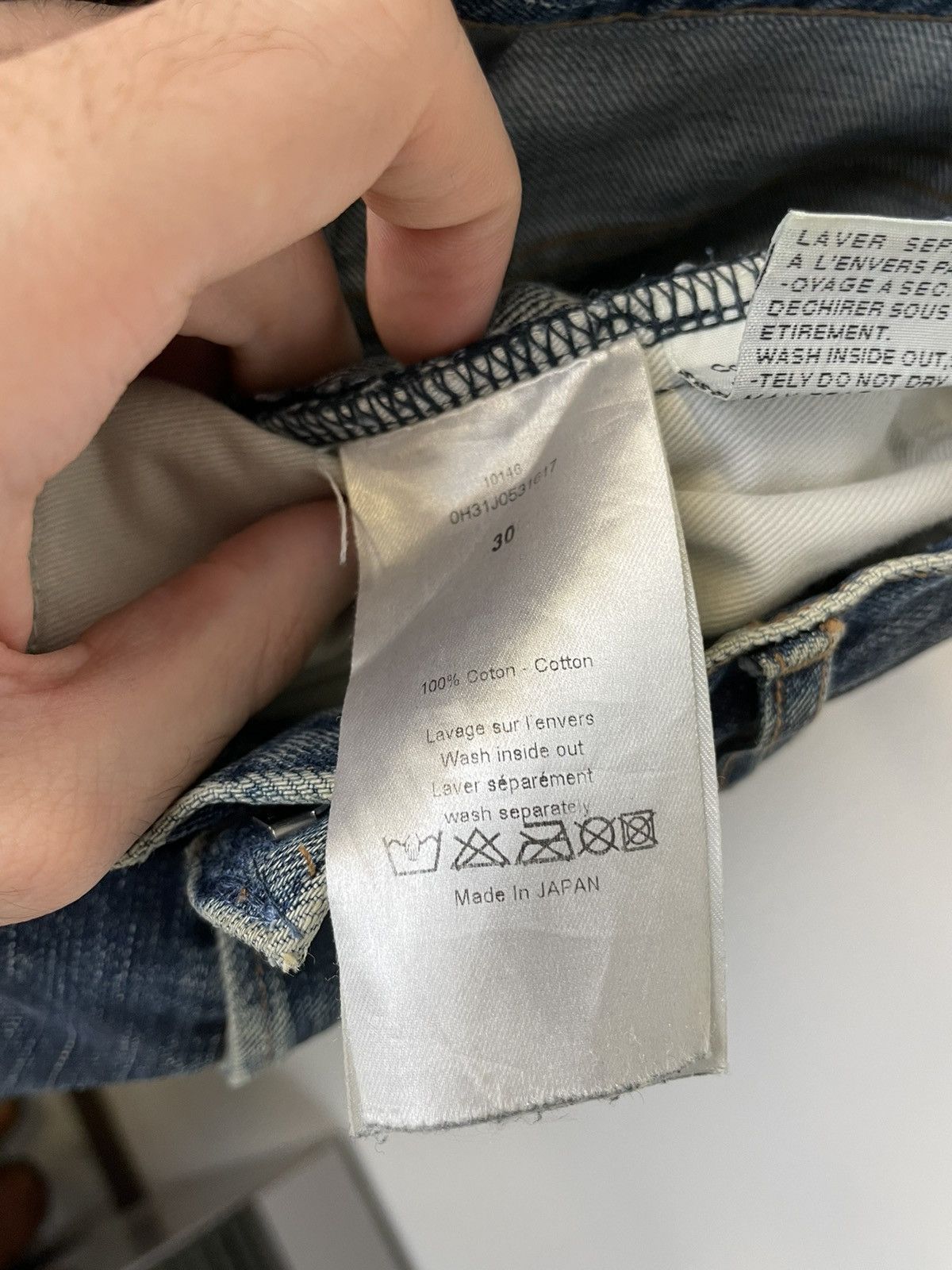 Dior × Hedi Slimane Dior painter faded dark stained denim jeans pants slim rare Size US 29 - 11 Thumbnail