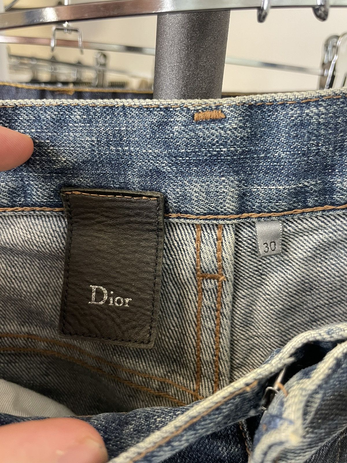 Dior × Hedi Slimane Dior painter faded dark stained denim jeans pants slim rare Size US 29 - 8 Thumbnail